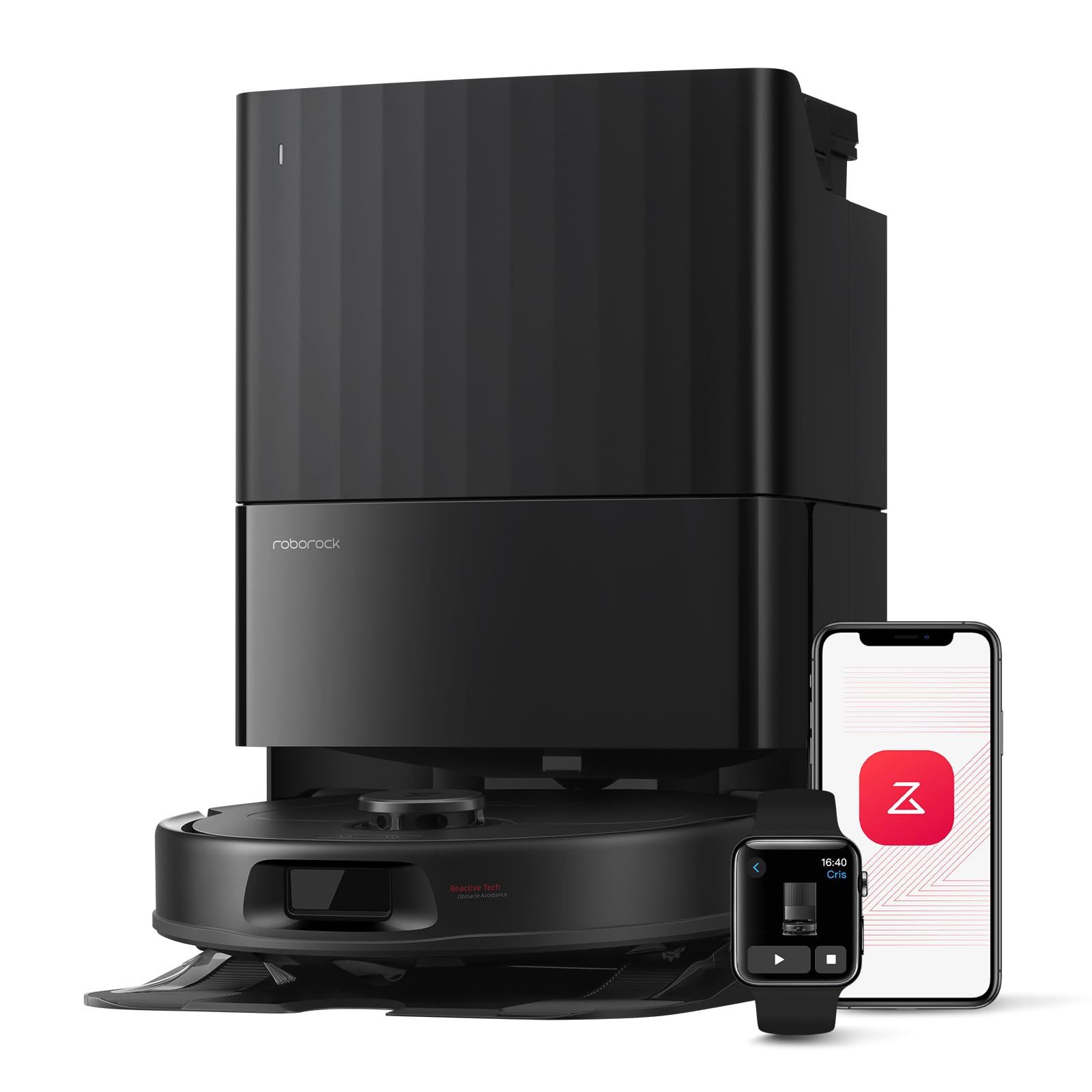 Roborock Saugroboter QV 35A mit Wischfunktion(Upgrade von Qrevo/Qrevo Plus), Reactive Tech-Hindernisvermeidung, Anti-Verfilzungs-Seitenbürste, PreciSense-LiDAR-Navigation, 8000 Pa