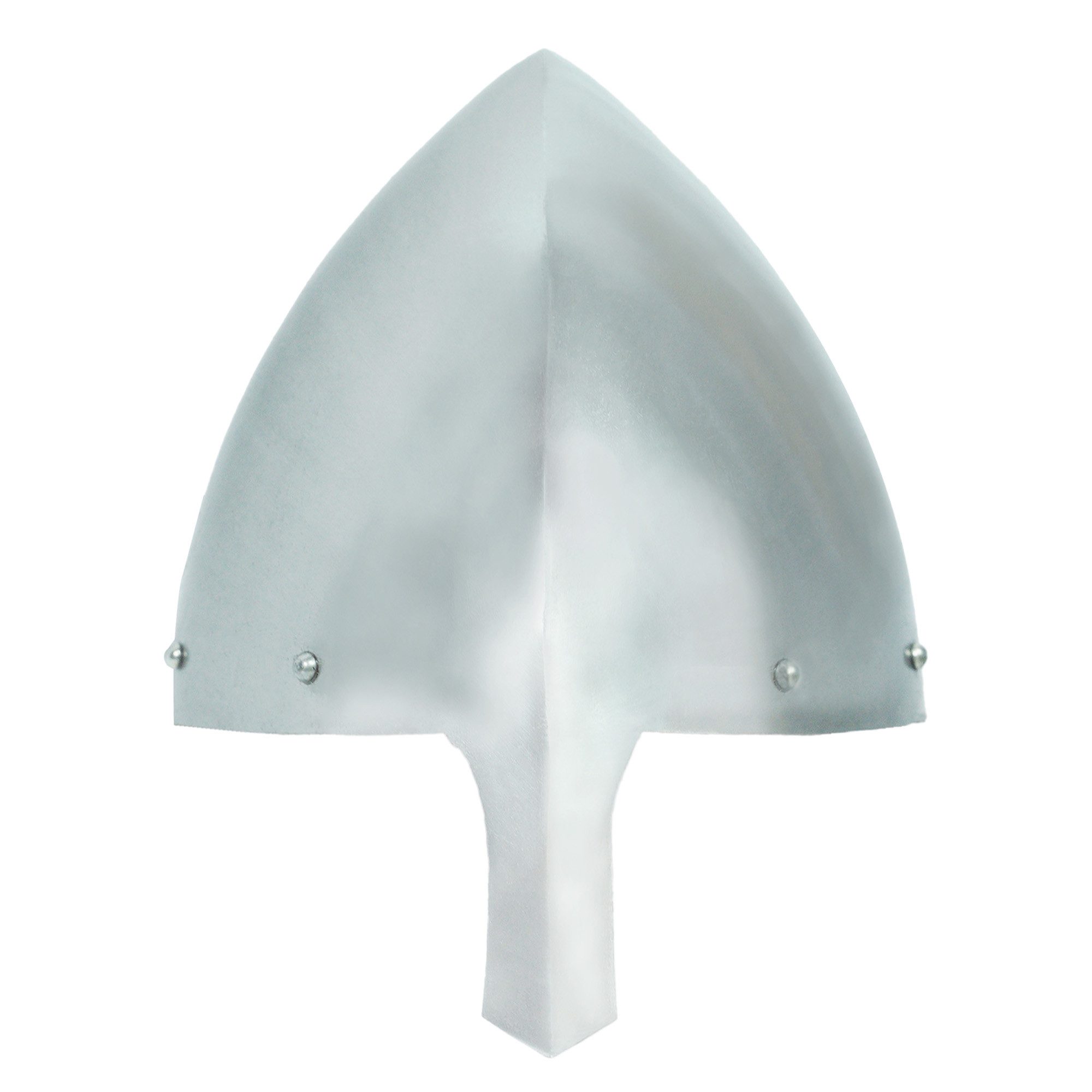 Ritter-Kostüm Olmützer Nasenhelm aus dem 11. Jhd. mit Ledereinlage 12 Gauge, 68 cm