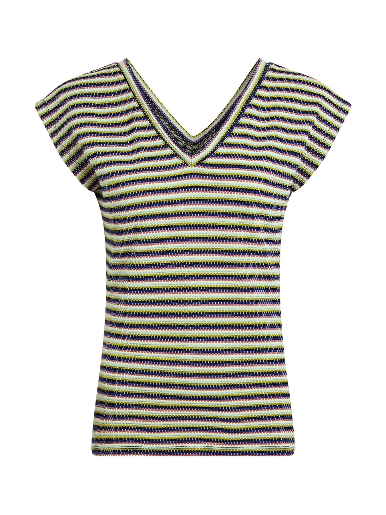 King Louie Kurzarmshirt Double V Top Beebop Stripe