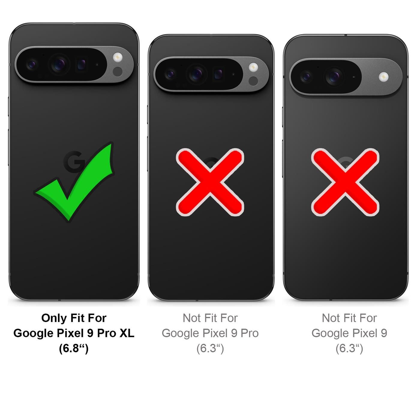 CoolGadget Handyhülle Magnet-Hülle für Pixel 9 Pro XL Schutzhülle magnetisch 6,8 Zoll, Hülle Matt Stoßfest kompatibel mit QI-Laden Zubehör Kameraschutz Case