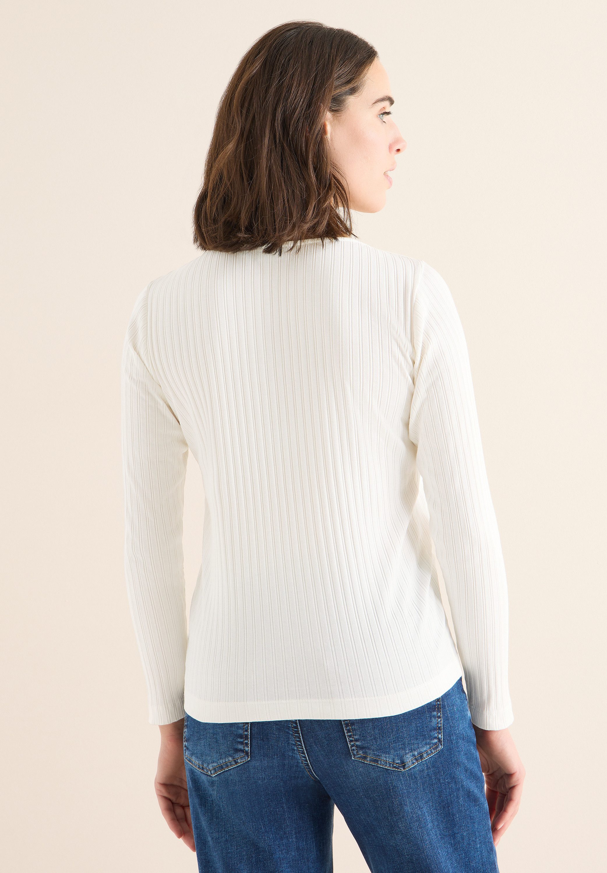CECIL Langarmshirt mit U-Boot-Ausschnitt