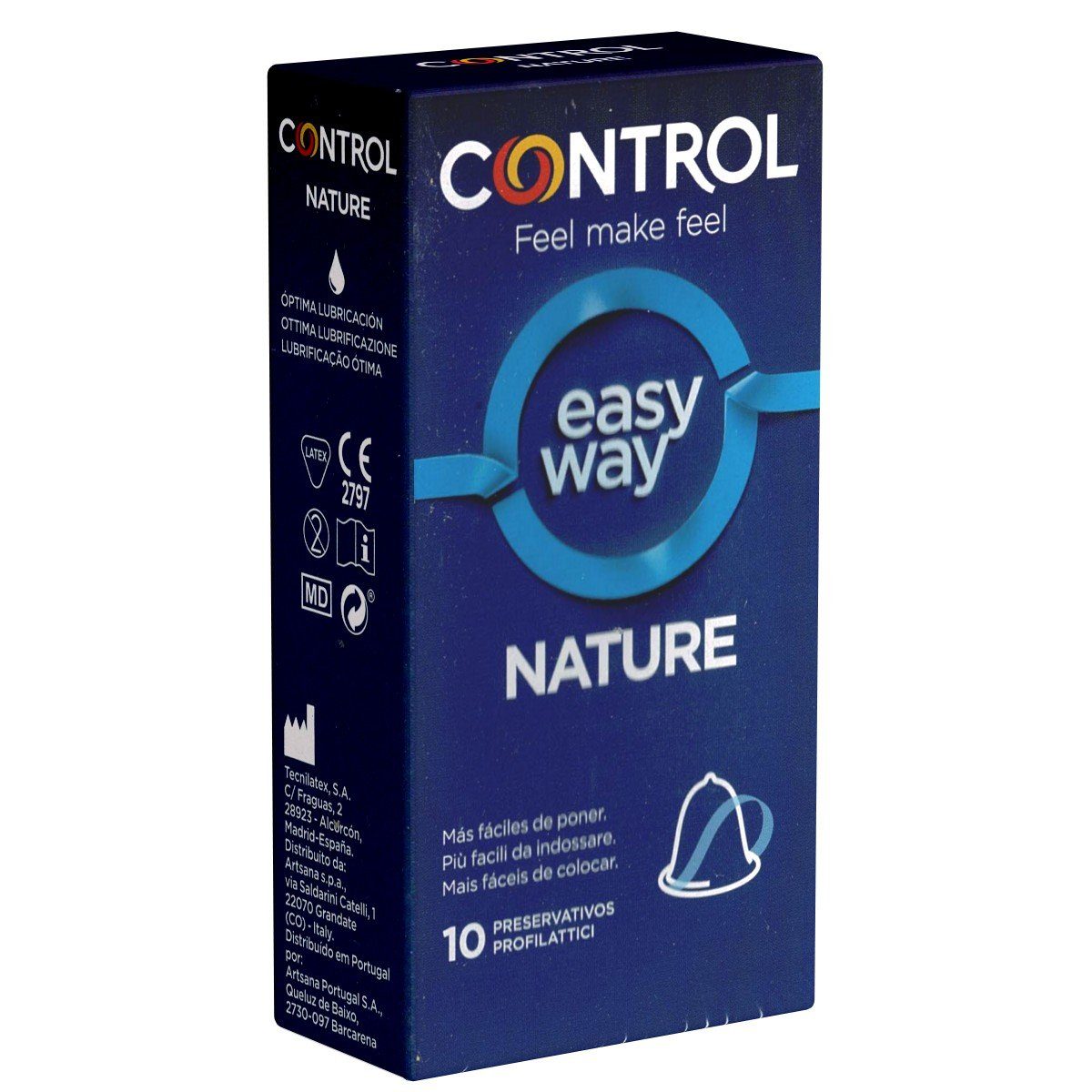 CONDOMS CONTROL Packung schnelles für 10 Way St., Kondome Kondome Easy Vergnügen spanische Nature mit,