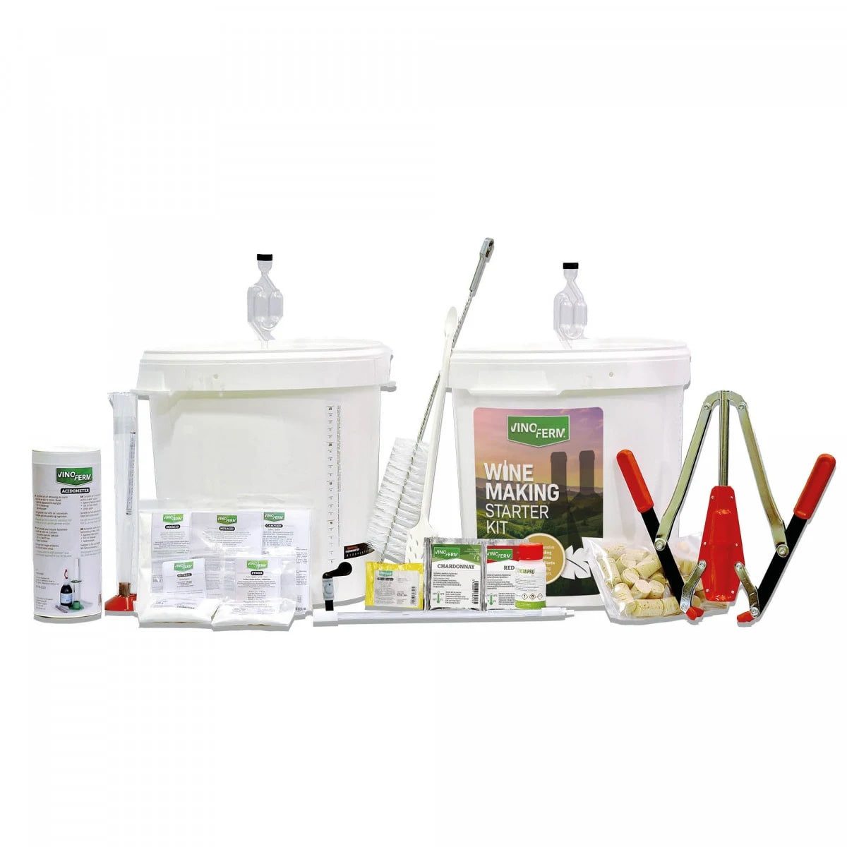 ich-zapfe Набір сомельє Wein selber machen Set, Rotwein & Fruchtwein selber herstellen Set -, Startpaket MAXI mit Anleitung, Sprache der Anleitung: Französisch