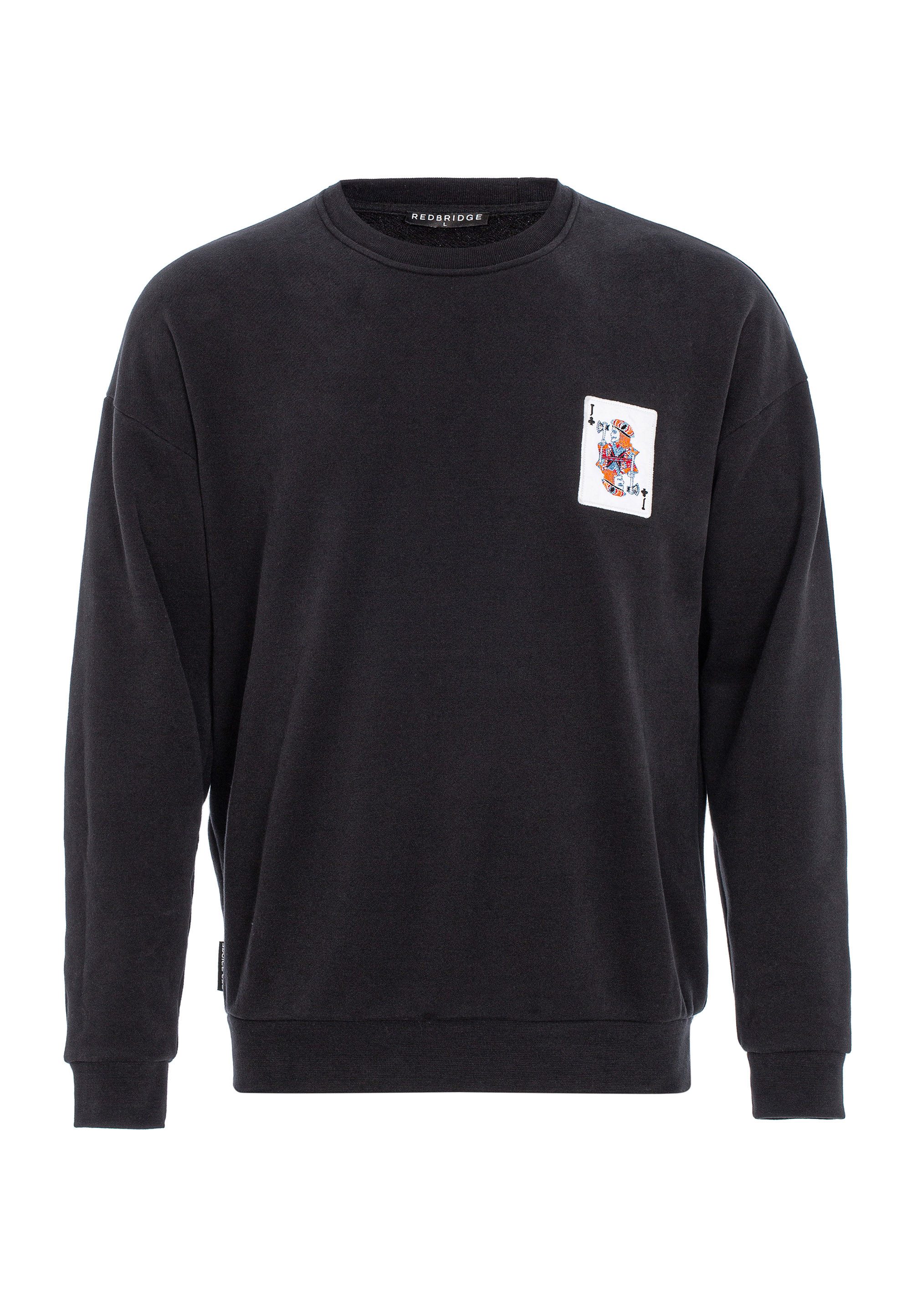Sweatshirt mit Spielkarten Print Lässiger Pullover für Freizeit und Streetwear