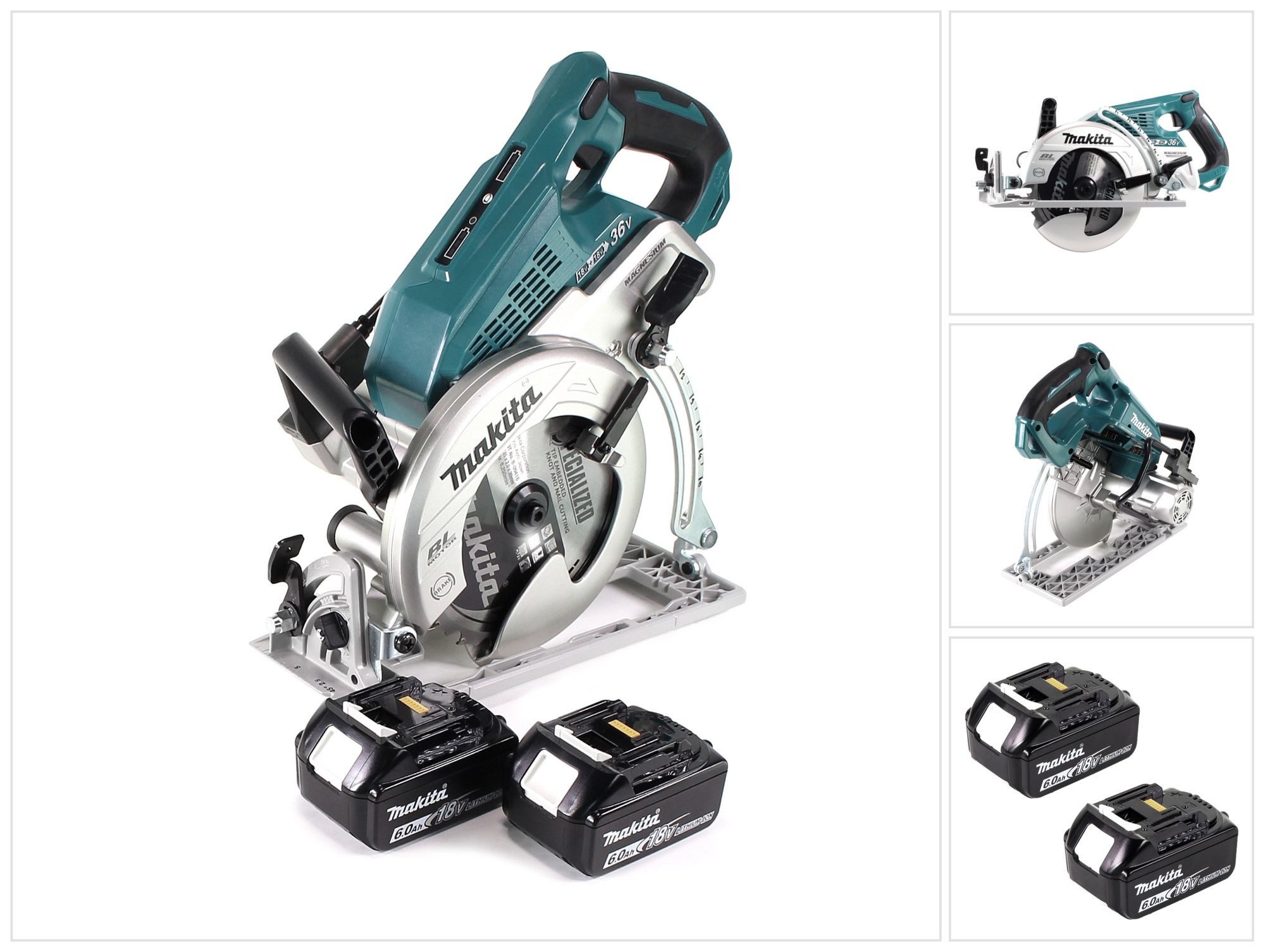 Kompakt-Handkreissäge DRS 780 G Akku Handkreissäge 36V (2x18V) 185 mm Brushless + 2x Akku