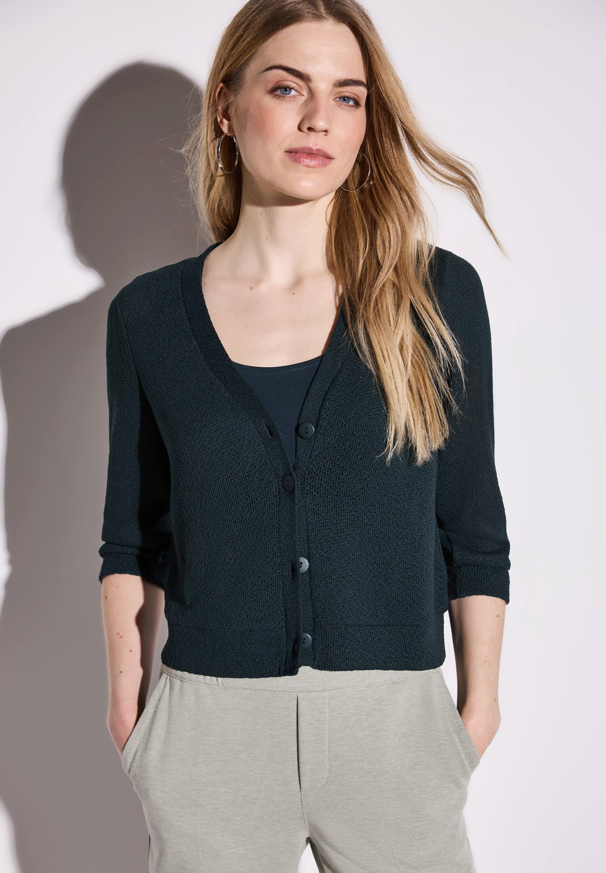 STREET ONE Cardigan Strick-Look Jacke (1-tlg) günstig online kaufen