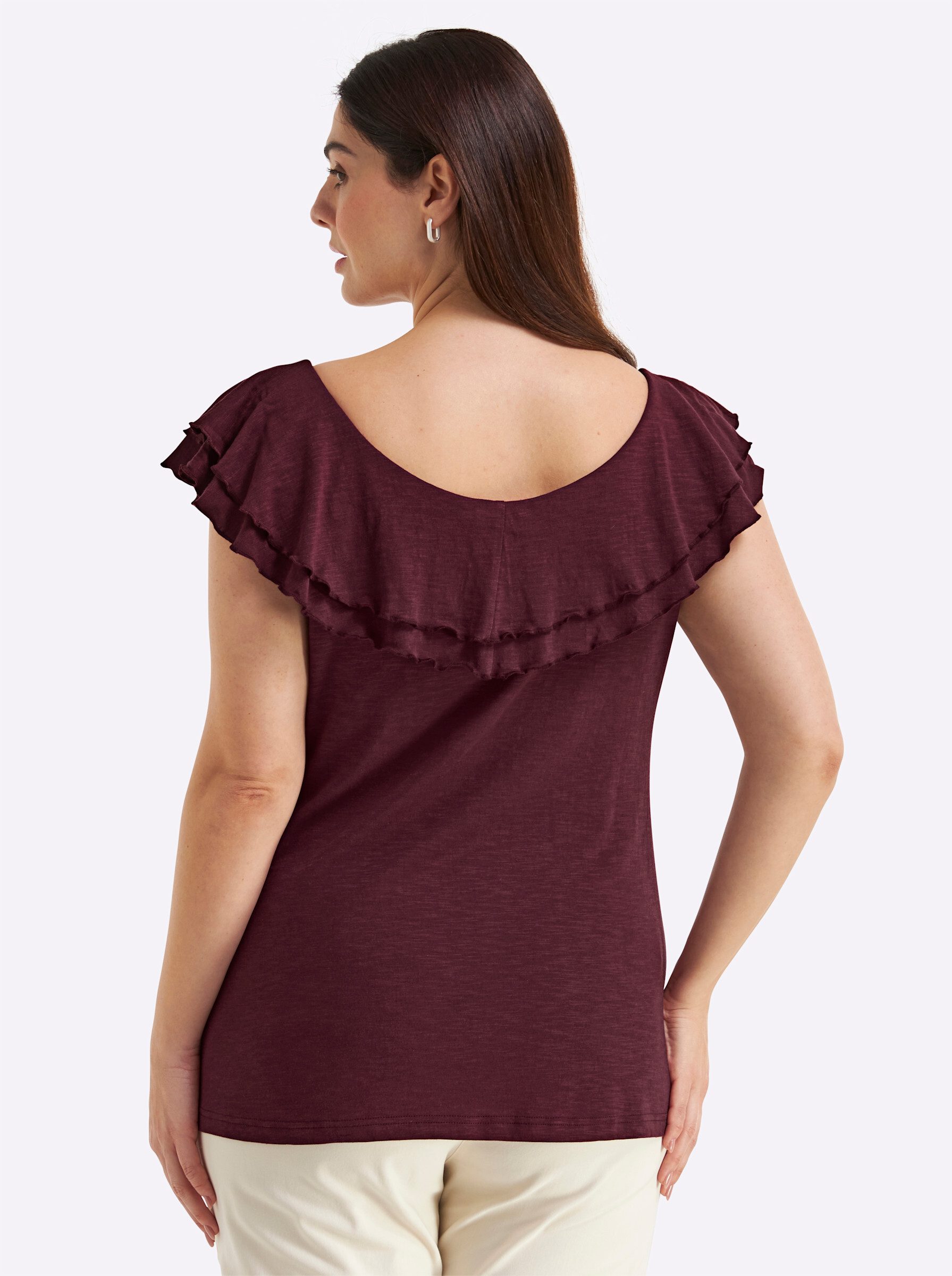 Sheego T-Shirt Halbarmshirt Ärmellos