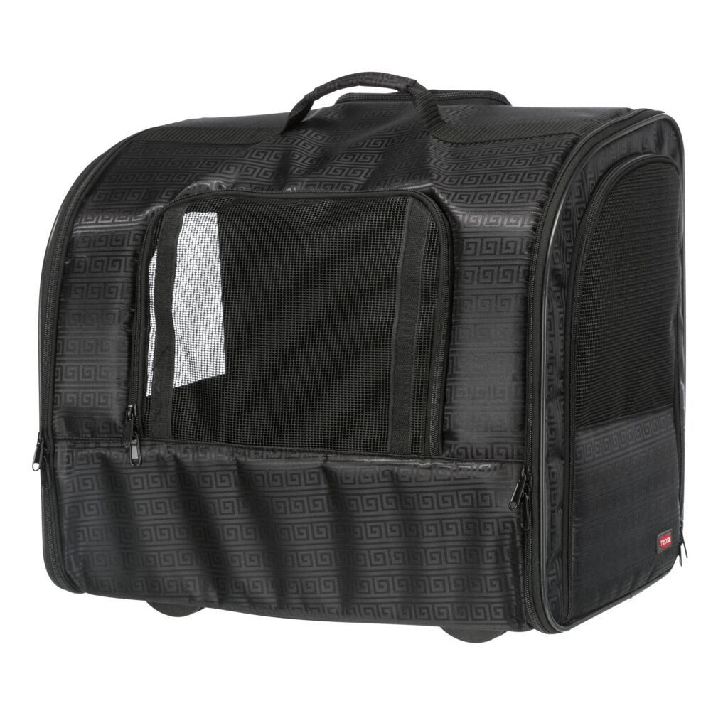 TRIXIE Hunde-Transportbox Trolley Elegance - schwarz - 45 × 41 × 31 cm