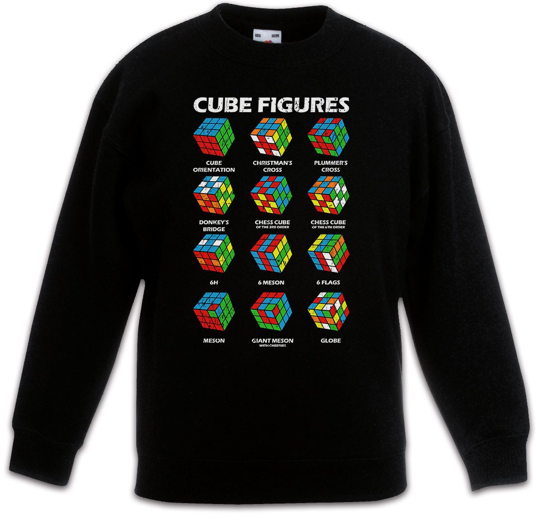 Sweatshirt Cube Figures Kinderpullover Zauberwürfel 80s Magic Speed Cubing Cuber