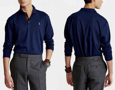 Ralph Lauren Langarm-Poloshirt POLO RALPH LAUREN LUXURY PIMA COTTON Polohemd Hemd T-Shirt Polo Shirt