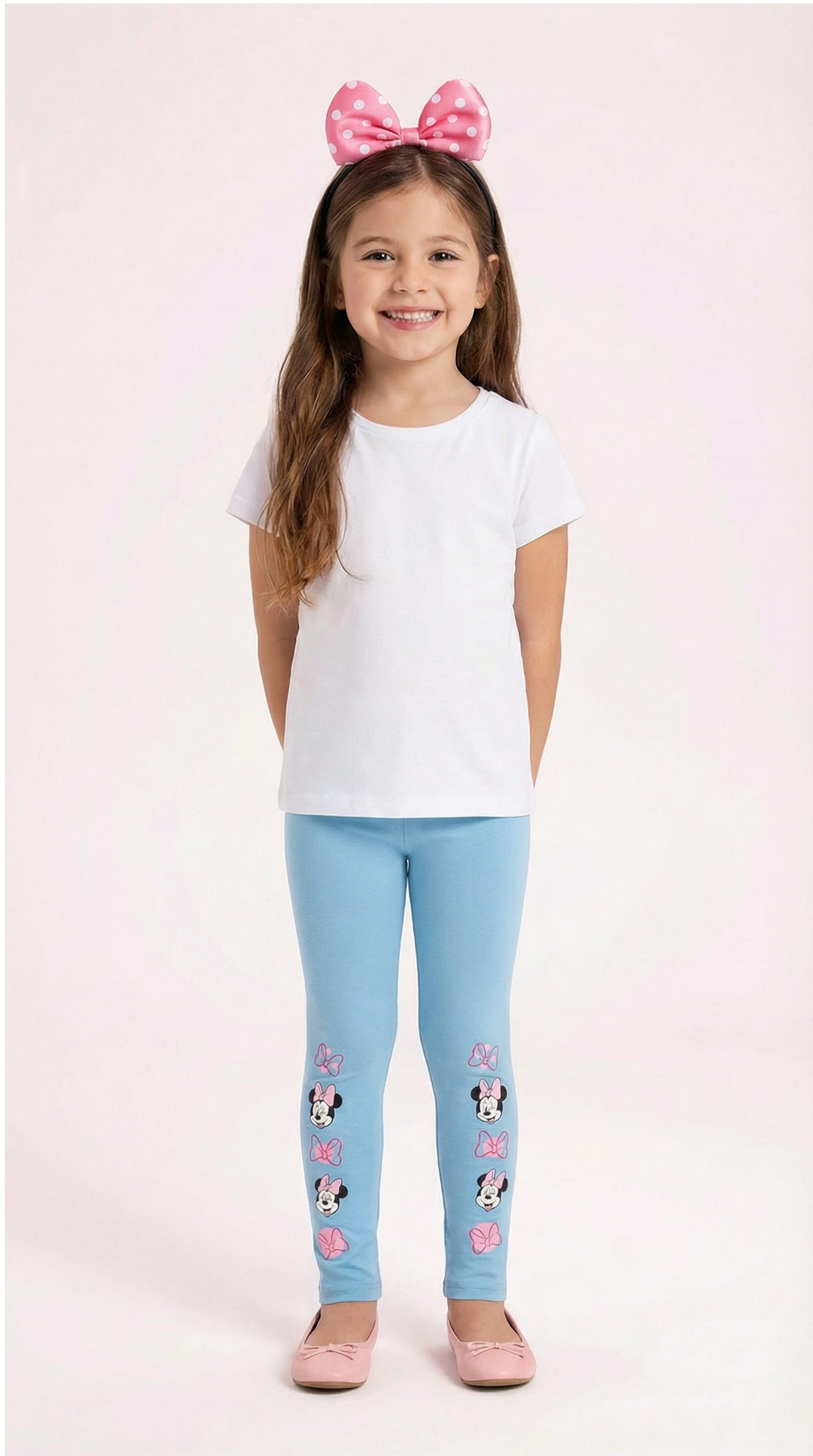 Disney Minnie Mouse Leggings Minnie Maus Mädchen Kinder Leggings Hose Gr. 104 bis 134 – Bild 4 von 5