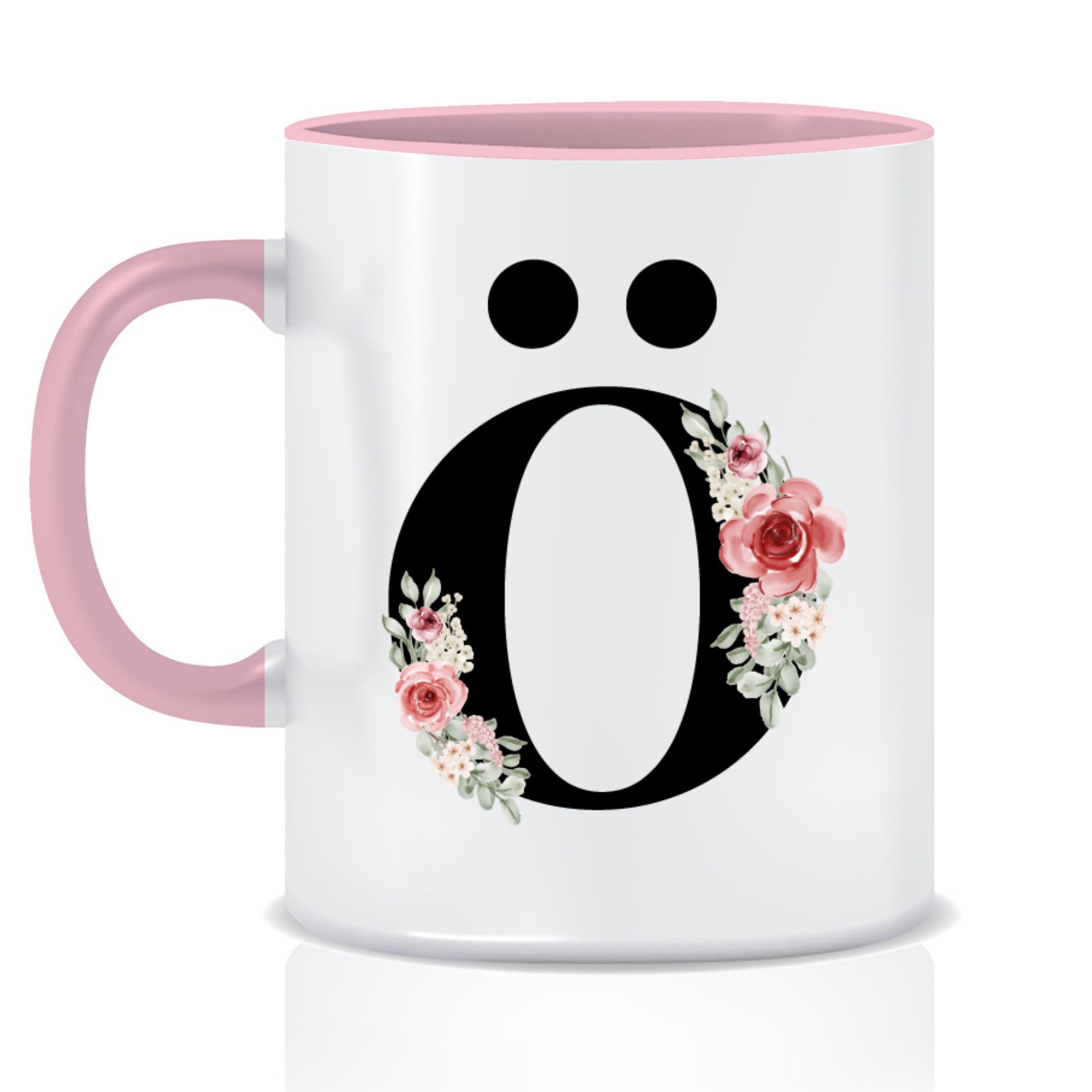 Giftandprint Tasse personalisiert mit Namen Anfangsbuchstabe Monogramm Initiale, Geschenke für Frauen, Spülmaschinengeeignet, Mit Geschenkbox