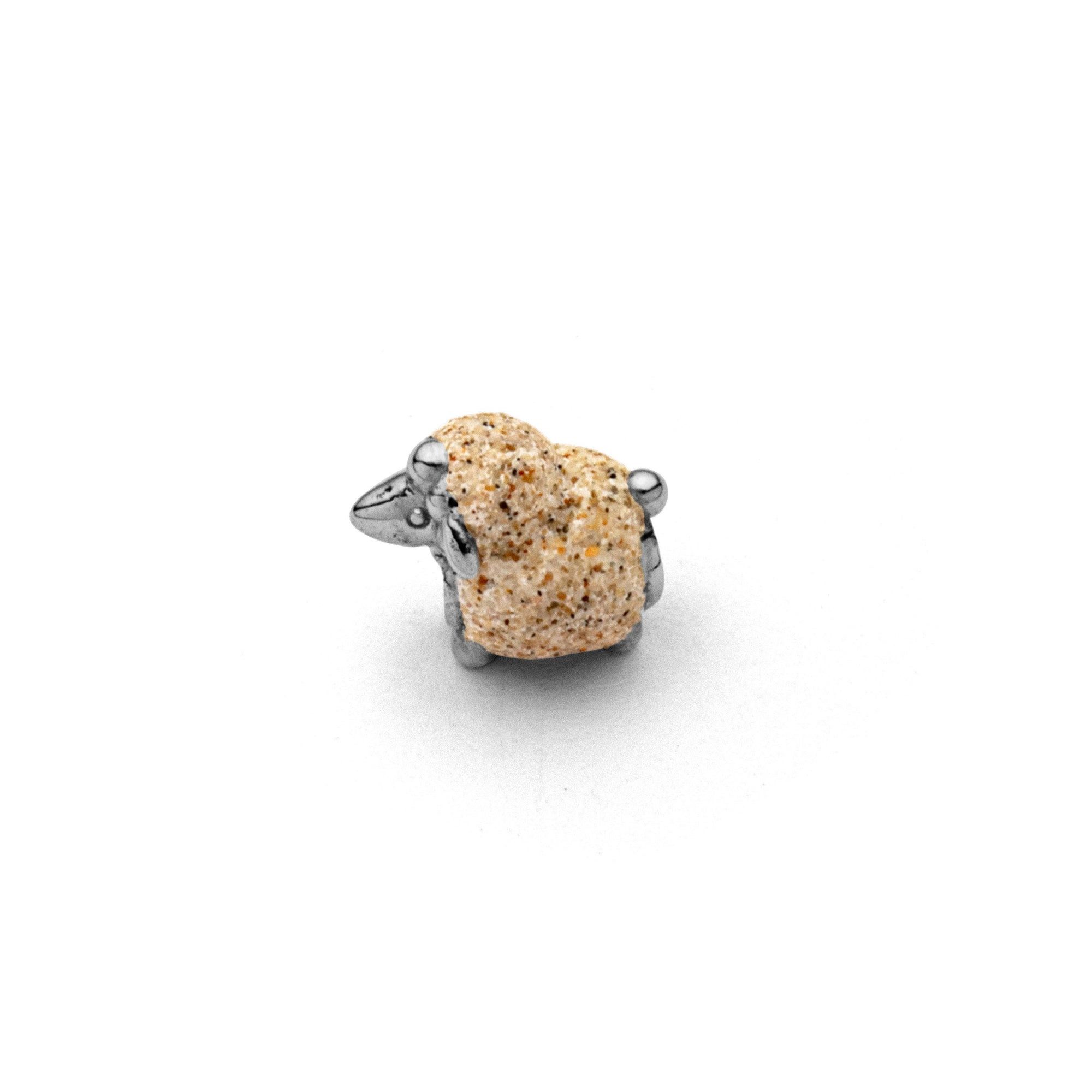 Bead DUR Schmuck: Bead "Schaf" mit Strandsand, F411
