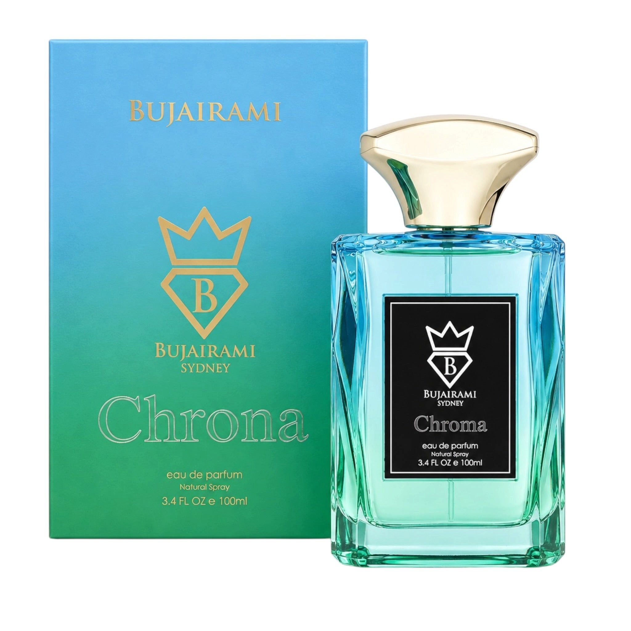 Bujairami Eau de Parfum Chroma, 100 ml, für Damen und Herren, Eau de Parfum