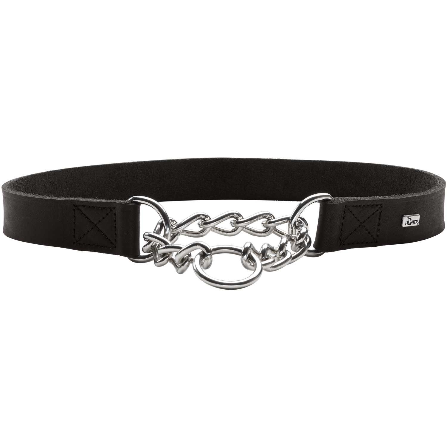 Hunter Hunde-Halsband Halsband mit Kette Aalborg schwarz