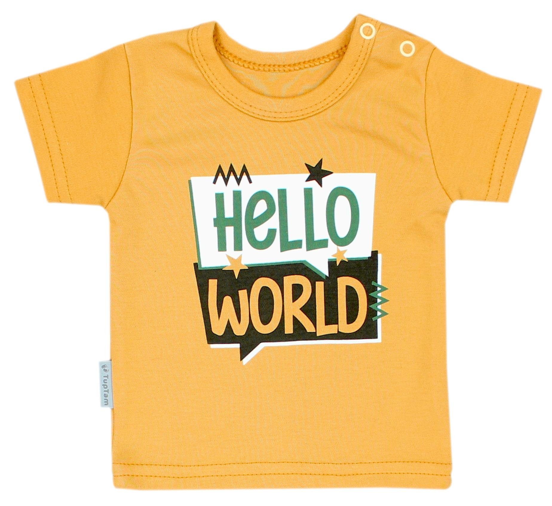 TupTam Brother T-Shirt TupTam Little Buddy Kurzarm Baby Jungen Set 5er World Grün Schwarz Gelb T-Shirt (5-tlg) Hello