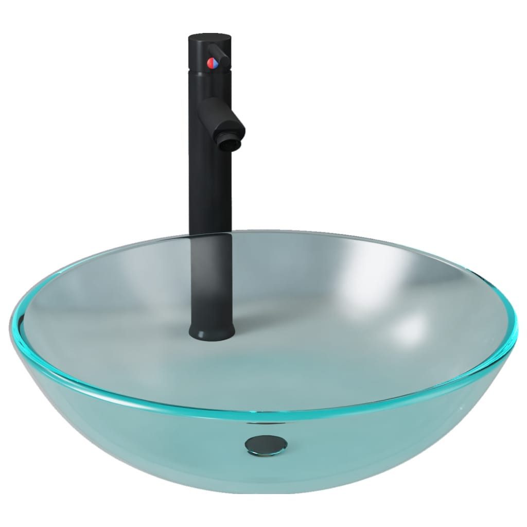vidaXL Waschbecken Badezimmer Waschbecken Wasserhahn Ablaufgarnitur günstig online kaufen