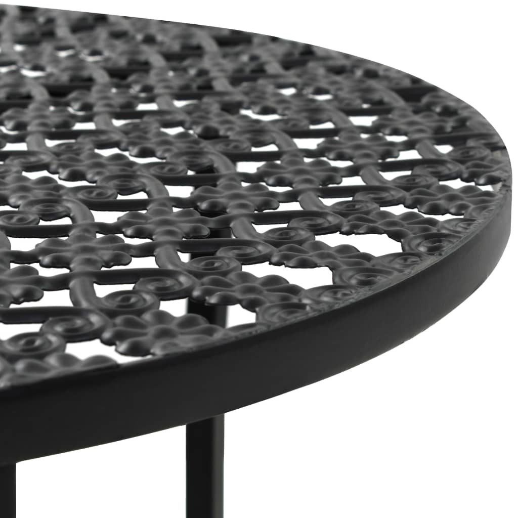 vidaXL Gartentisch Bistrotisch Schwarz 40x70cm Metall