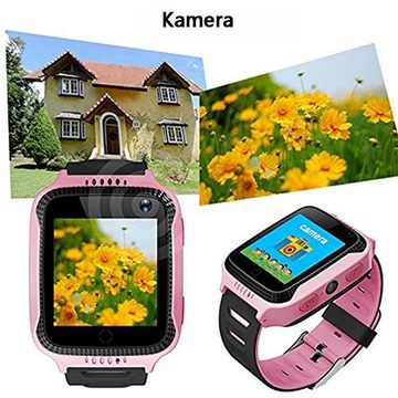 AUKUU Uhr GPS Kinder Smartwatch Telefon - Touchscreen Kinder Smartwatch Smartwatch (mit Anruf Sprachnachricht SOS Taschenlampe Digitalkamera Wecker)