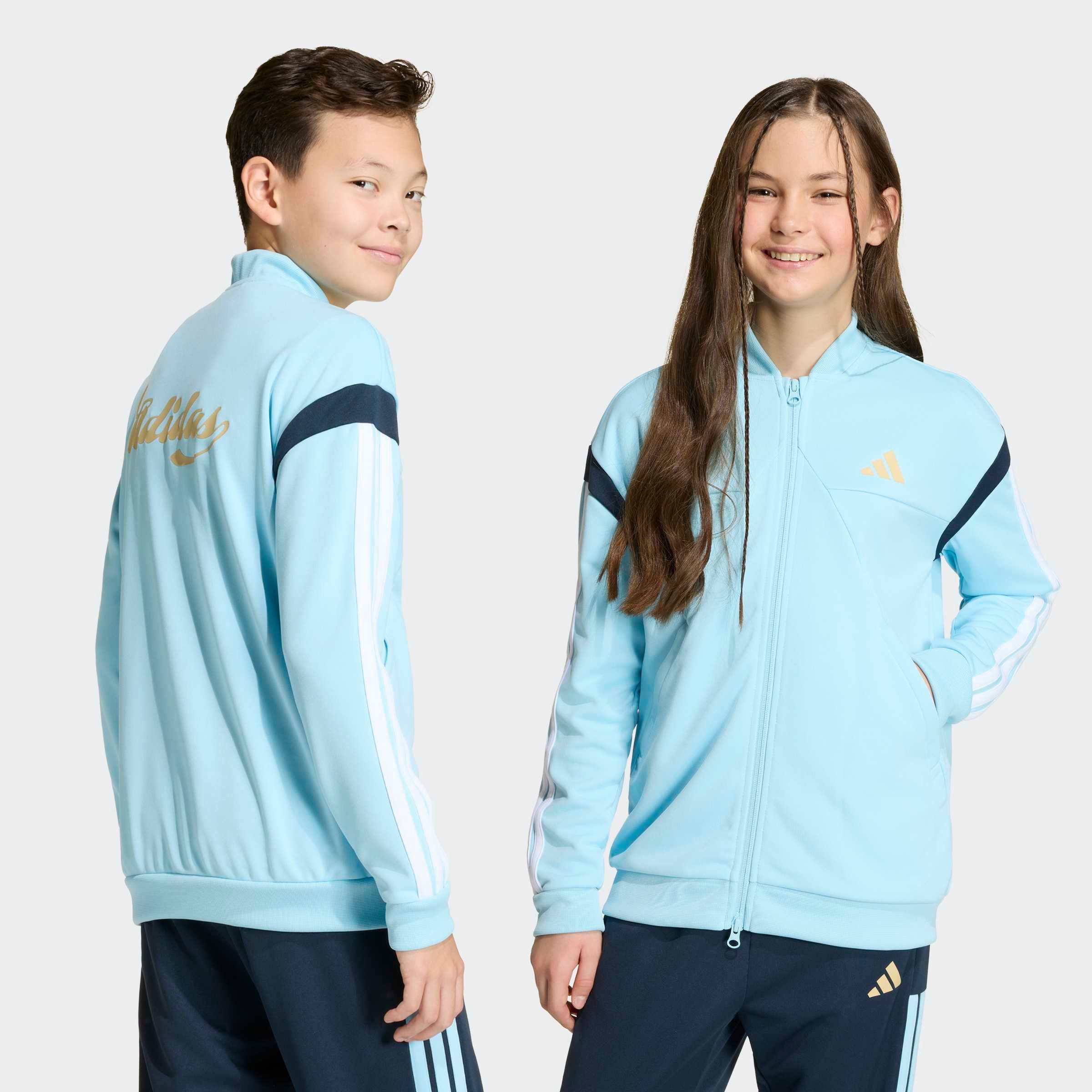 adidas Sportswear Trainingsjacke J HOT für Kinder, mit Reißverschluss, aus Polyester
