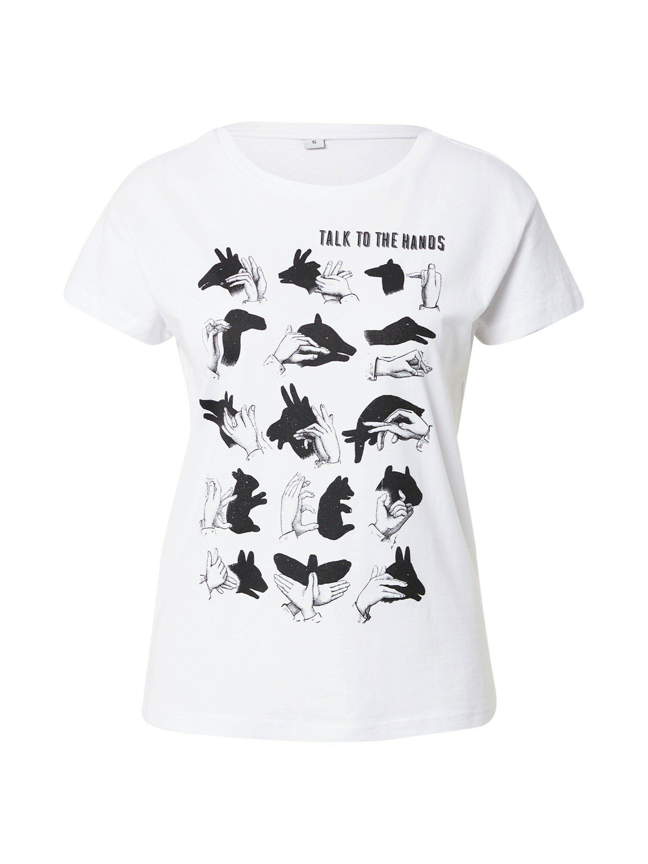 Mister Tee Merchcode To The Talk (1-tlg) Details white To Plain/ohne Talk T-Shirt MT737 Hand Hand The
