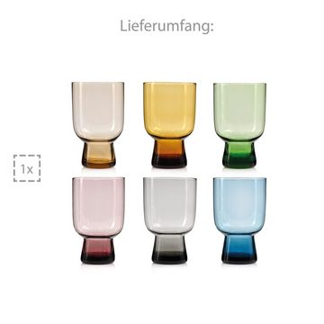 SÄNGER Gläser-Set Corsica, Glas, Trinkgläser im Mediterranen Design, spülmaschinengeeignet, 350 ml