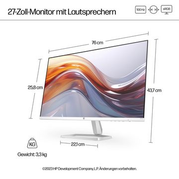 HP 527sa (HSD-0175-K) LED-Monitor (69 cm/27 ", 1920 x 1080 px, Full HD, 5 ms Reaktionszeit, 100 Hz, IPS)