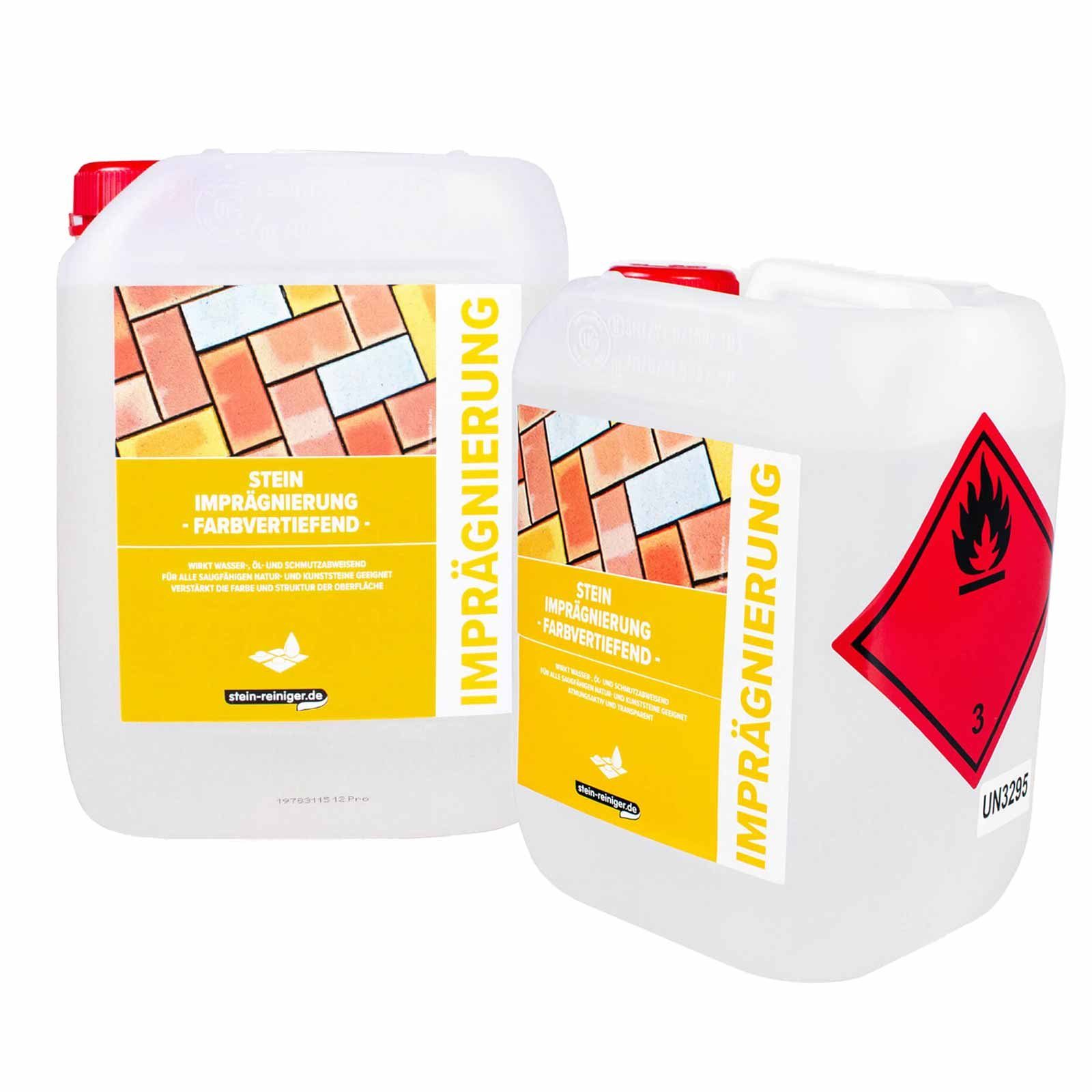 stein-reiniger.de Stein Imprägnierung farbvertiefend 2x 5 Liter Pflegeset