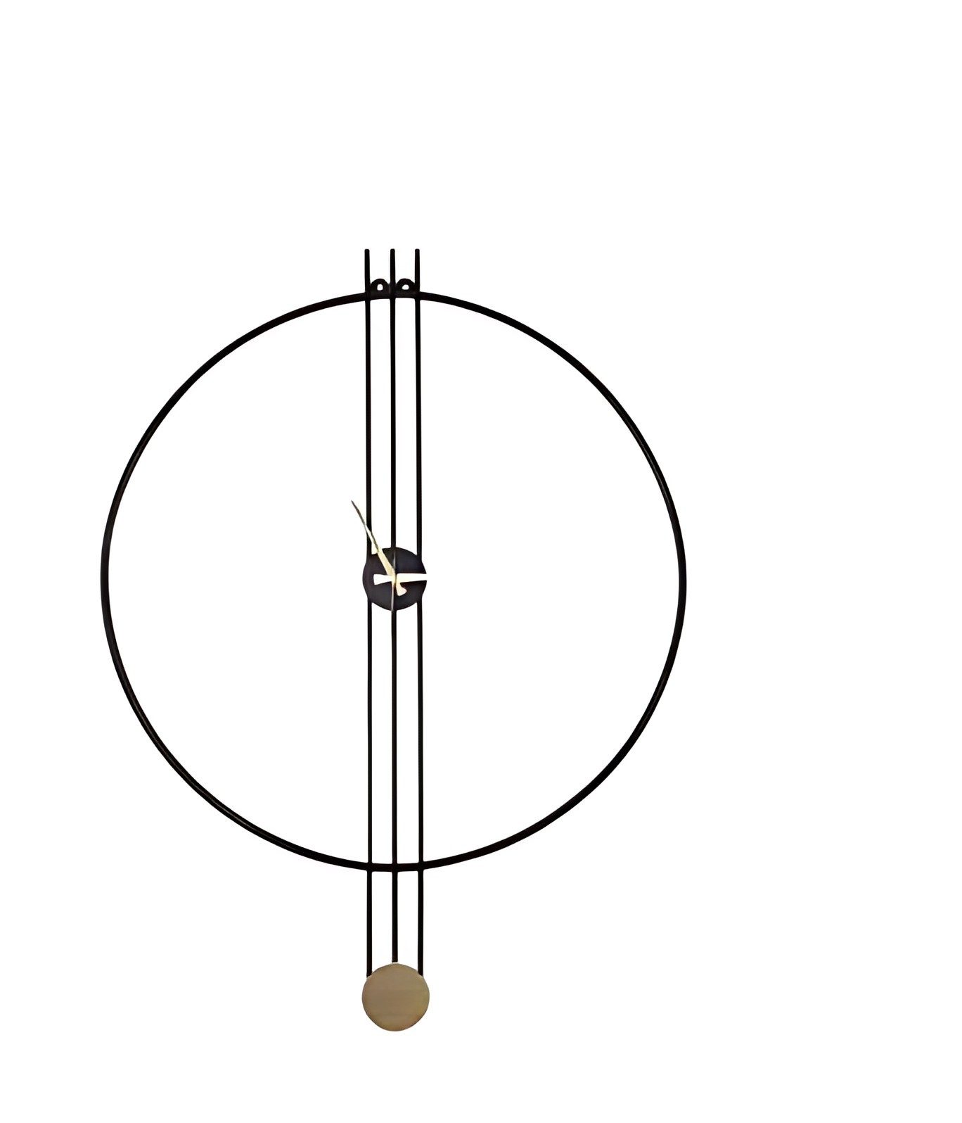 Xlmoebel Wanduhr XLMOEBEL Wanduhr in Schwarz aus Metall mit analoger Anzeige