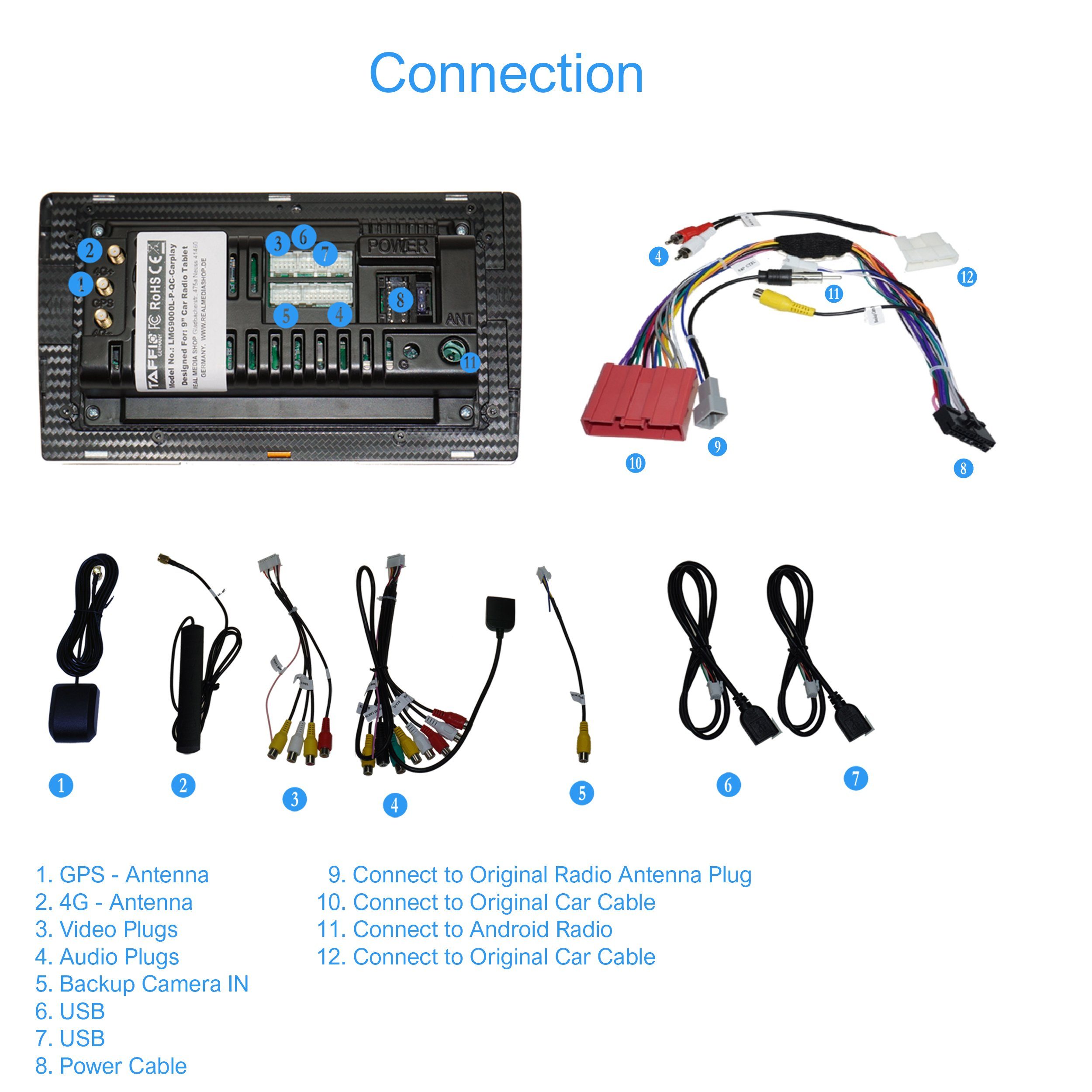 9" Für Mazda Touchscreen CarPlay 2 Einbau-Navigationsgerät Android Autoradio AndroidAuto TAFFIO GPS