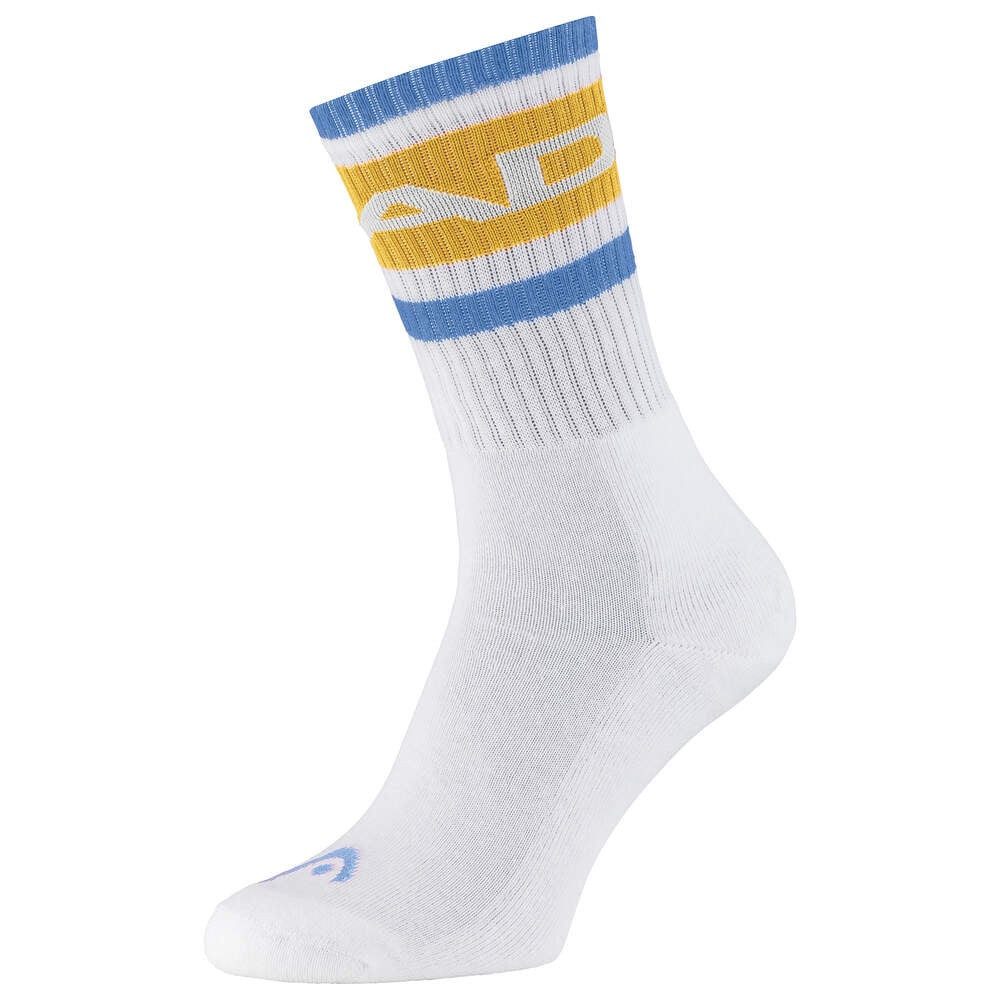 Head Tennissocken Crew 1P (Baumwolle) weiss/gelb/blau Herren - 1 Paar günstig online kaufen