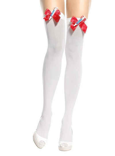 Leg Avenue Kostüm Krankenschwester Strümpfe mit Spritzen, Verspielte Overknee Strümpfe für den betörenden Auftritt