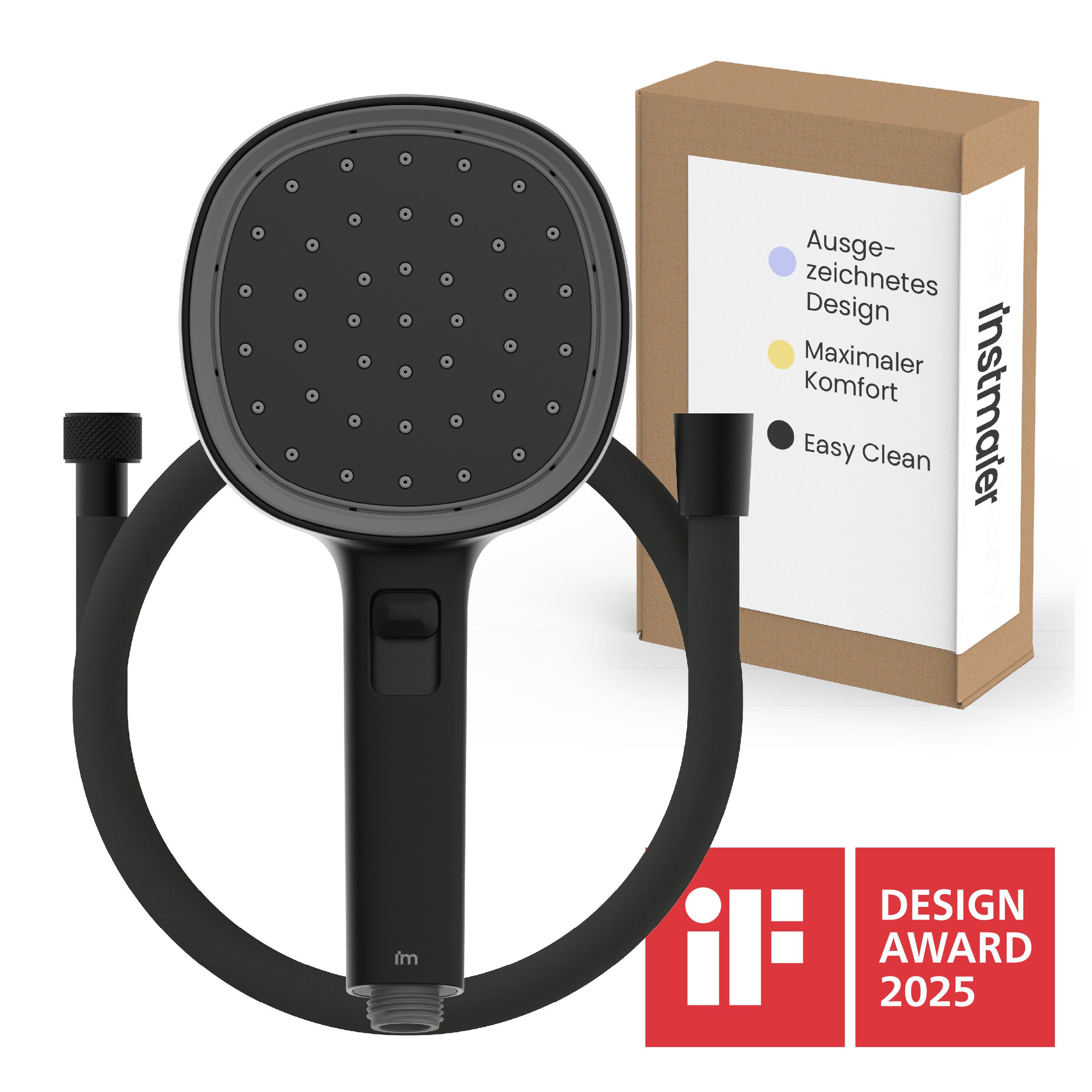 instmaier Handbrause Cleo, Design-Handbrause mit Nebelfunktion; selbstreinigend