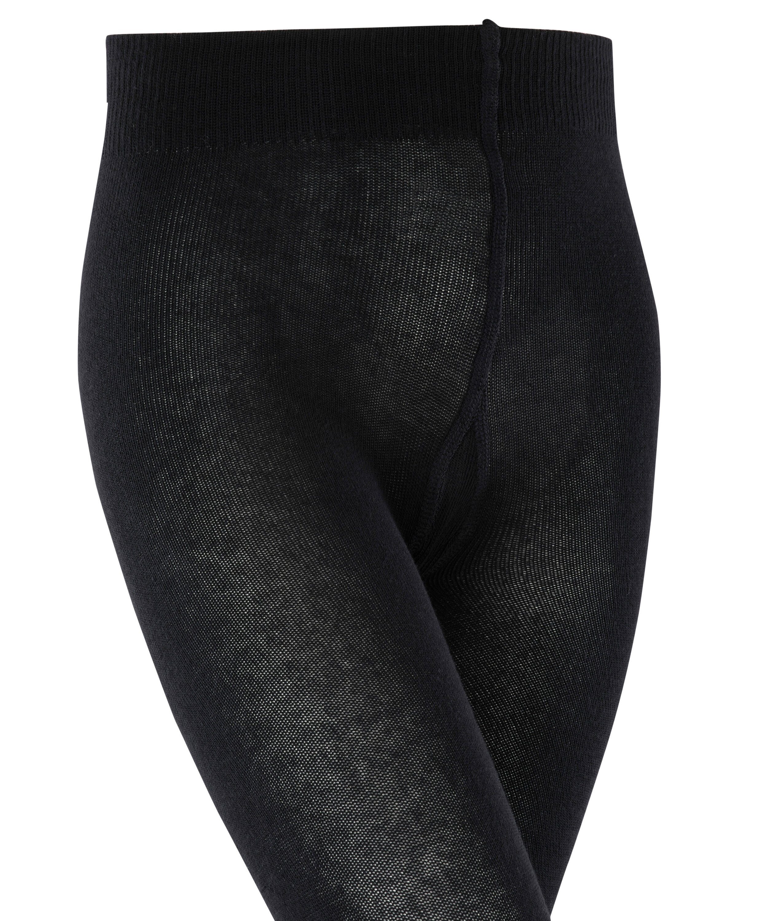 Esprit Strickstrumpfhose Foot Logo black Baumwolle (3000) (1 aus St) hautfreundlicher