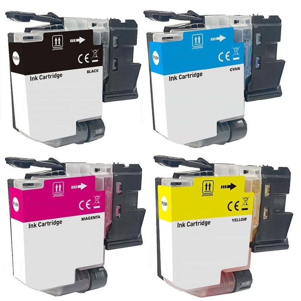 inkpro Druckerpatronen-Set LC-521 kompatibel mit Brother LC521 Tintenpatrone (für Brother DCP-J1260 W, DCP-J1310 DW, DCP-J1313 DW, DCP-J1360 DW, DCP-J1460 DW, 4-tlg., Füllmengen: Black ca. 14 ml, cyan, magenta, gelb je ca. 8 ml)