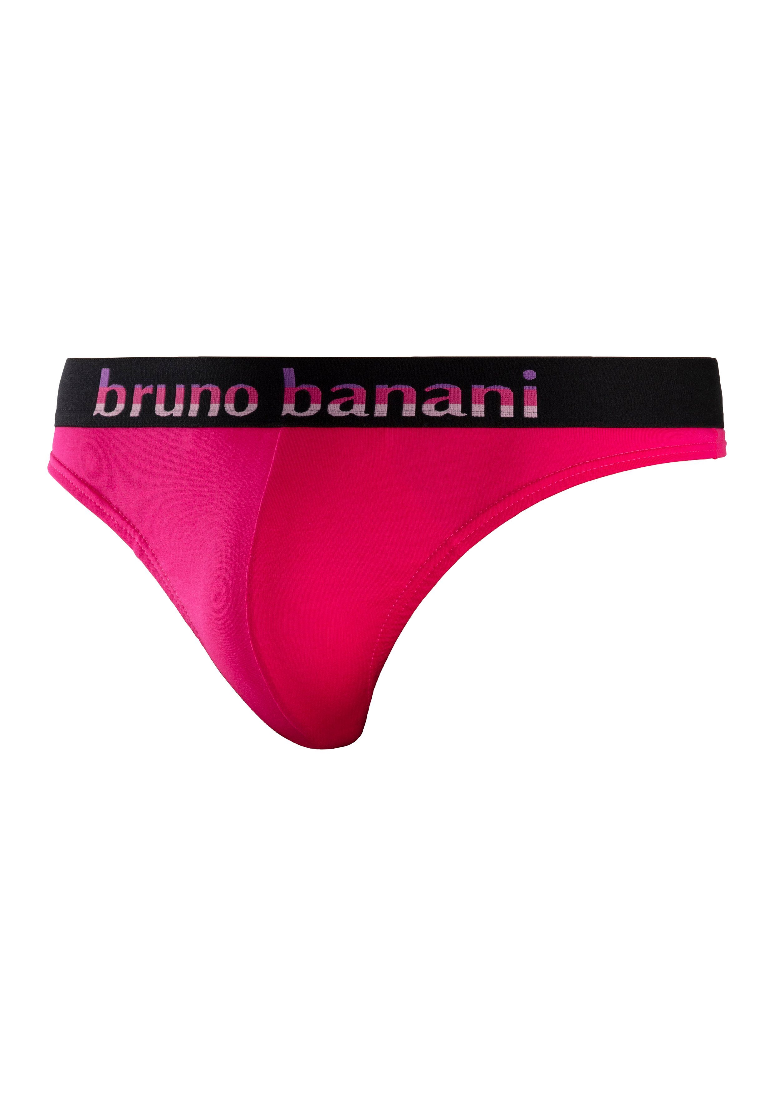 mint, pink, Webbund blau, Bruno schwarz 5-St) (Packung, gelb, mit Logo Streifen String Banani