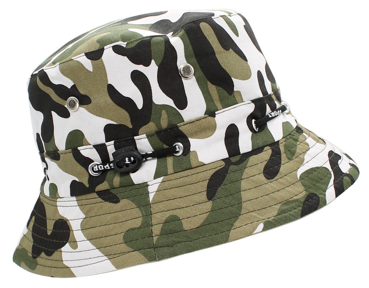 dy_mode Fischerhut Camouflage Herren Bucket Anglerhut Hat, Tarnmuster Fischerhut Bucket BH005-Camouflage-6 Hat Mütze Stoffhut