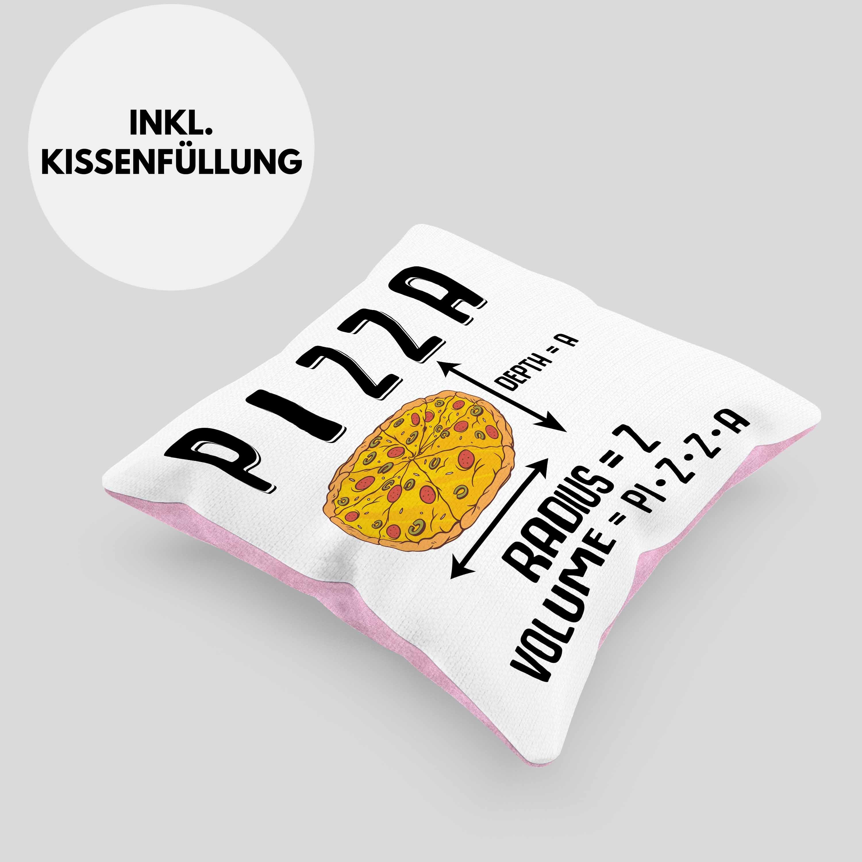 Spruch - Pizzalover Kissen mit Geschenk Dekokissen Trendation Rosa 40x40 Pizza Pizza-Liebhaber Trendation Füllung Dekokissen Geschenkidee Lustige