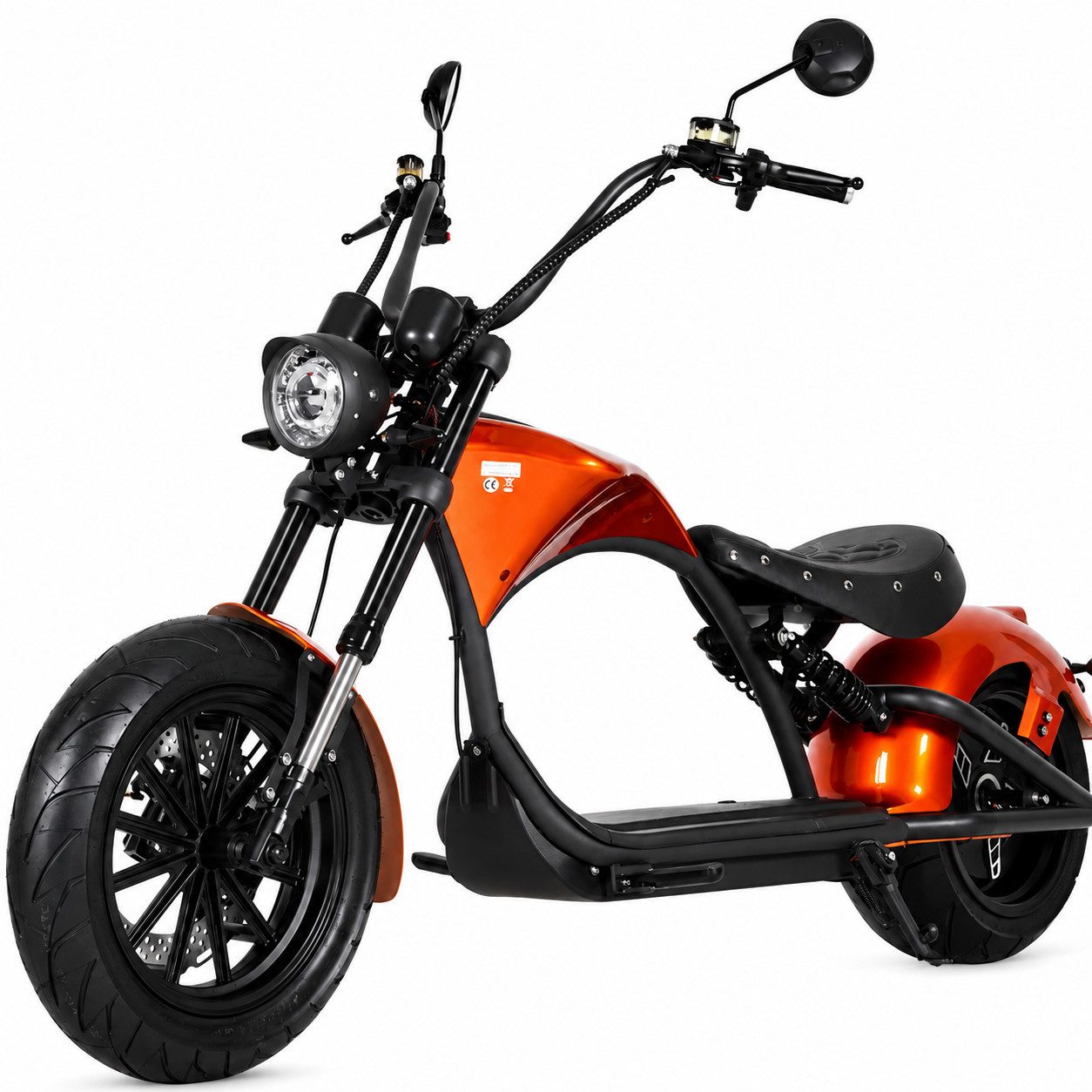 TZIpower E-Motorroller E-Chopper mit Straßenzulassung 2000W 60V 30AH 45km/h COC EEC, 2000 W, 45 km/h