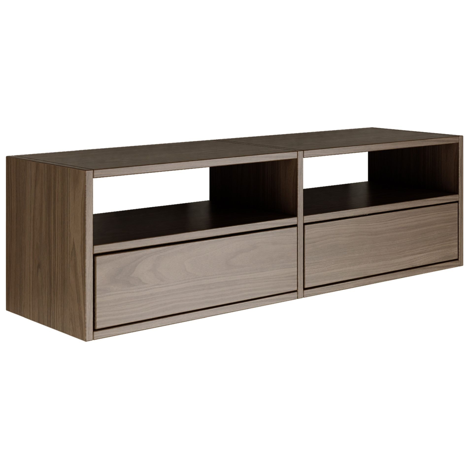 Selsey TV-Schrank FRAMME TV-Lowboard hängend 150 und 100 cm, mit Fächern und Ablagen