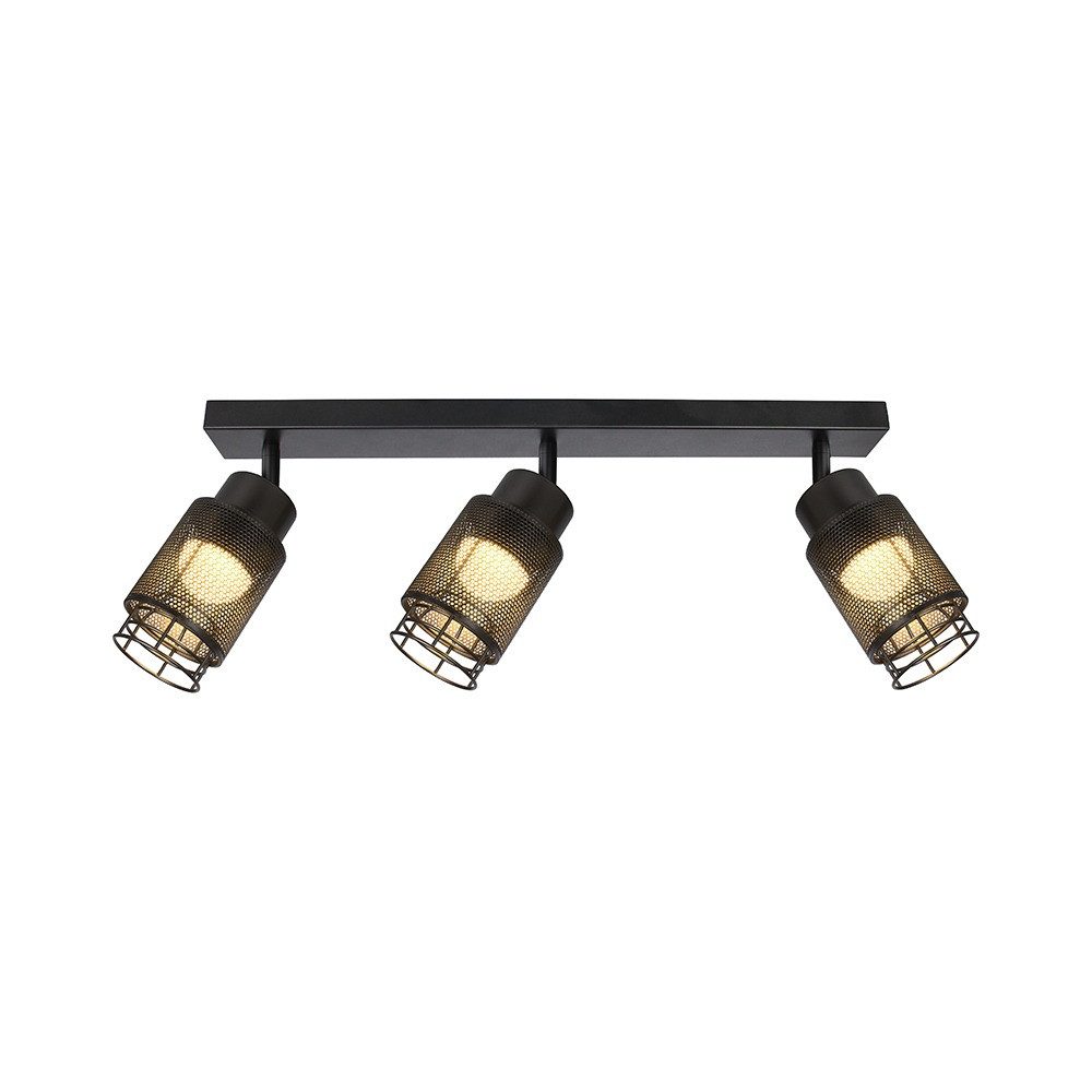 V-TAC LED Deckenleuchte, LED-Leuchtmittel fest verbaut, Warmweiß, LED Deckenstrahler schwarz 3-flammig Spots verstellbar B 68,5 cm