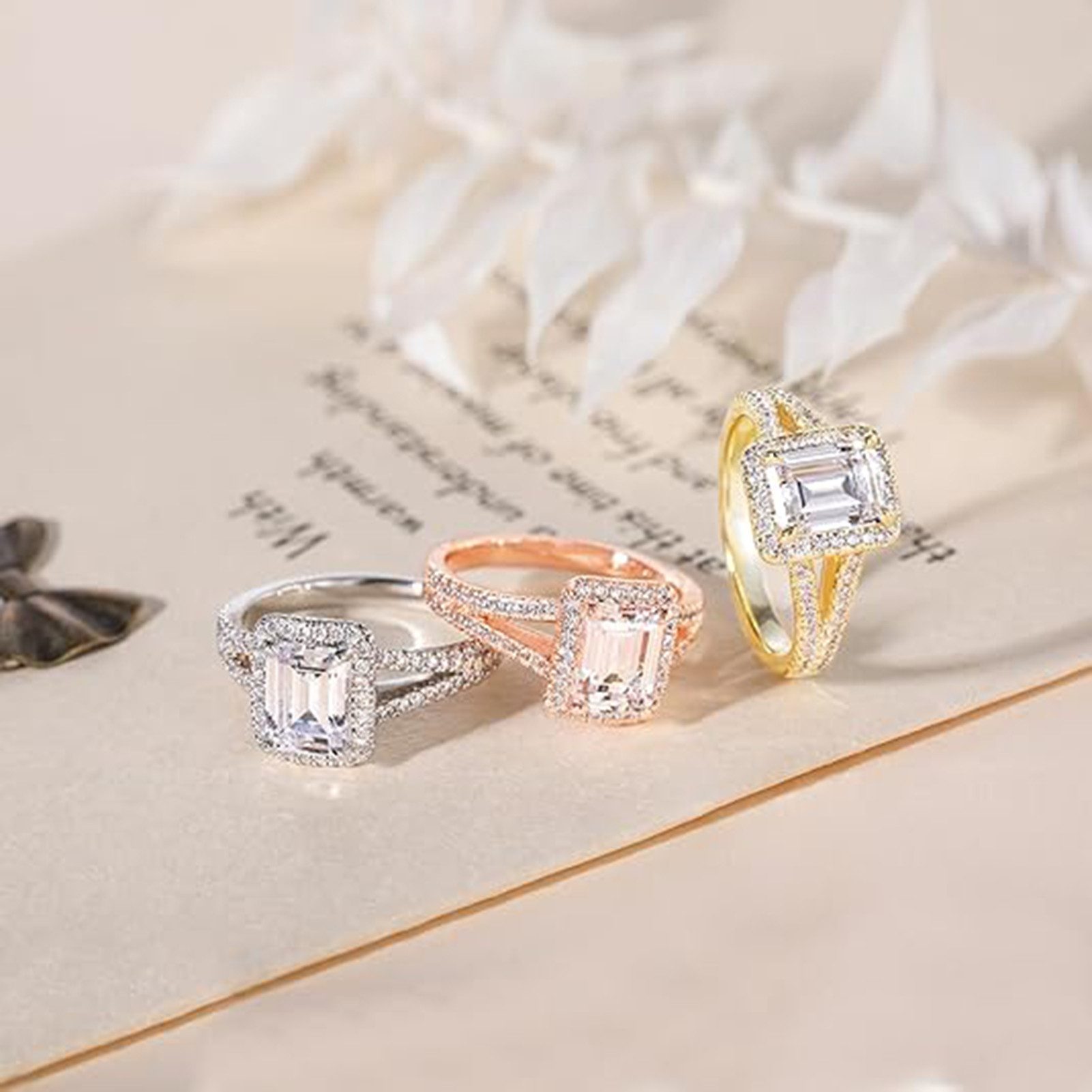 Jumpeak Diamantring 2 Karat Smaragd Labor günstig online kaufen