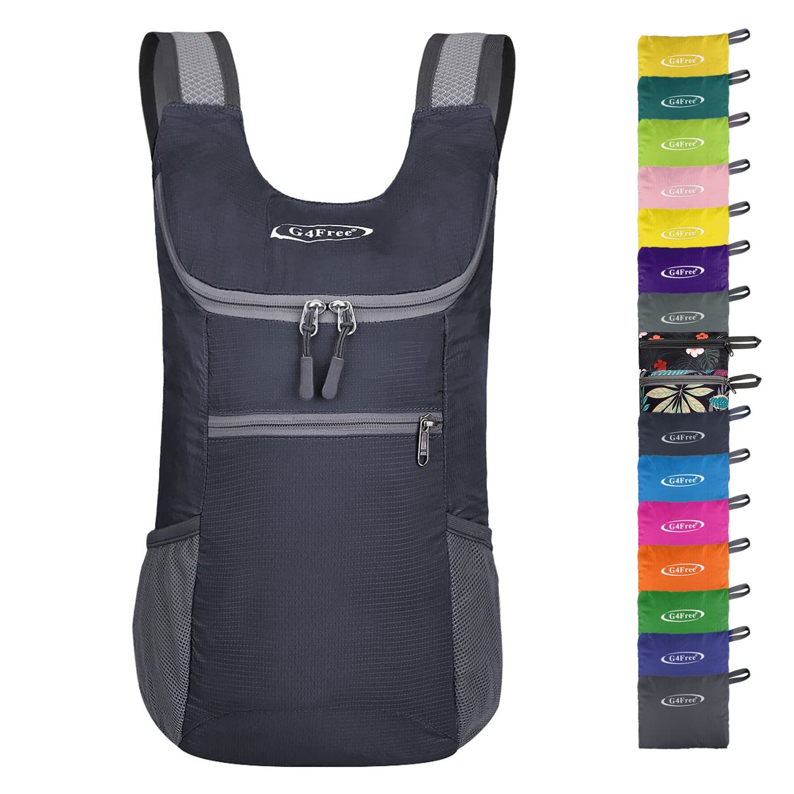G4Free Wanderrucksack Foldable Rucksack Lightweight Daypack Unisex Packable Travel Rucksack, Leichter, faltbarer Wanderrucksack mit 11 Litern Volumen