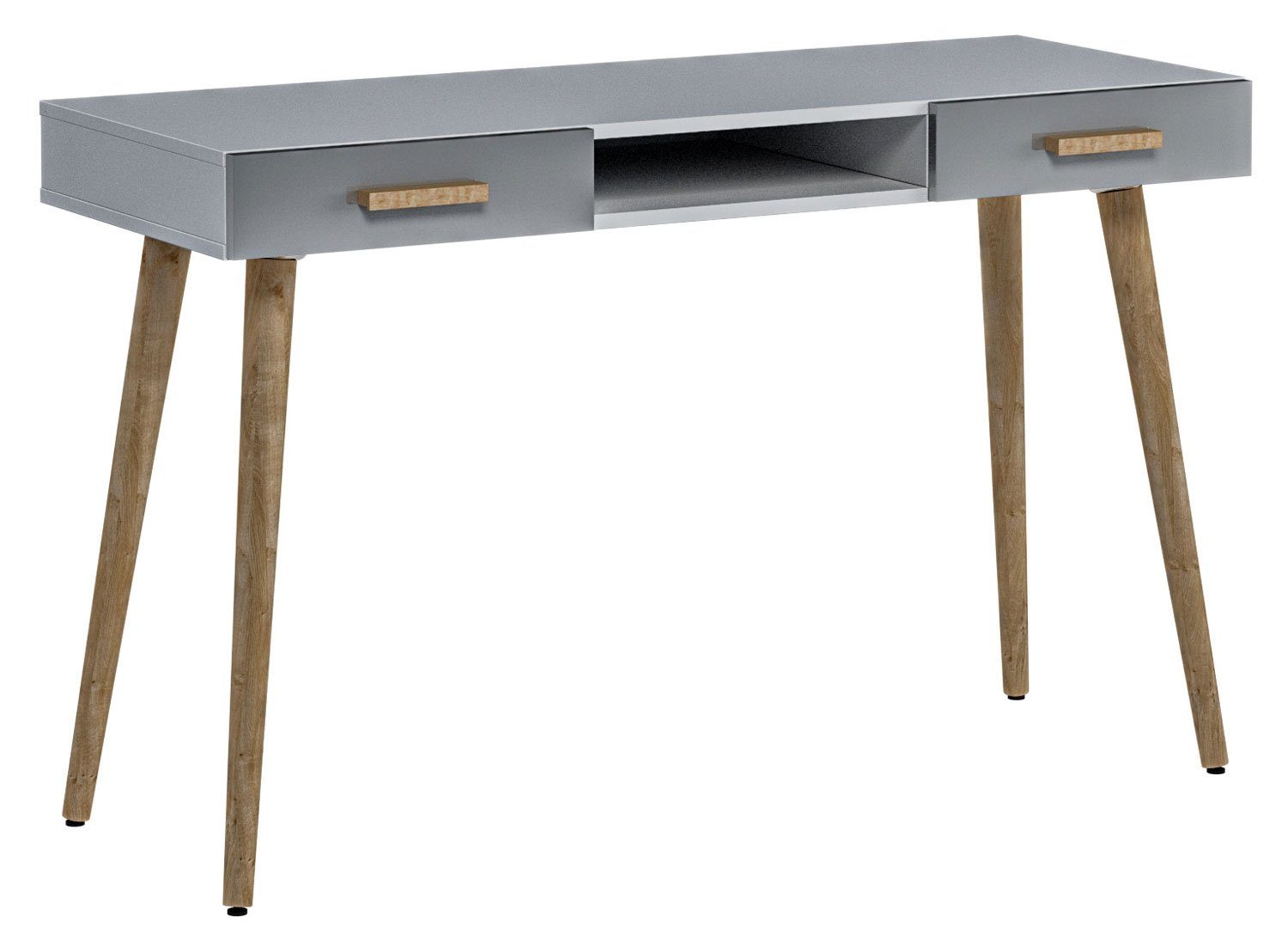 Feldmann-Wohnen Schreibtisch Brillo, 120x51cm grau weiß artisan eiche