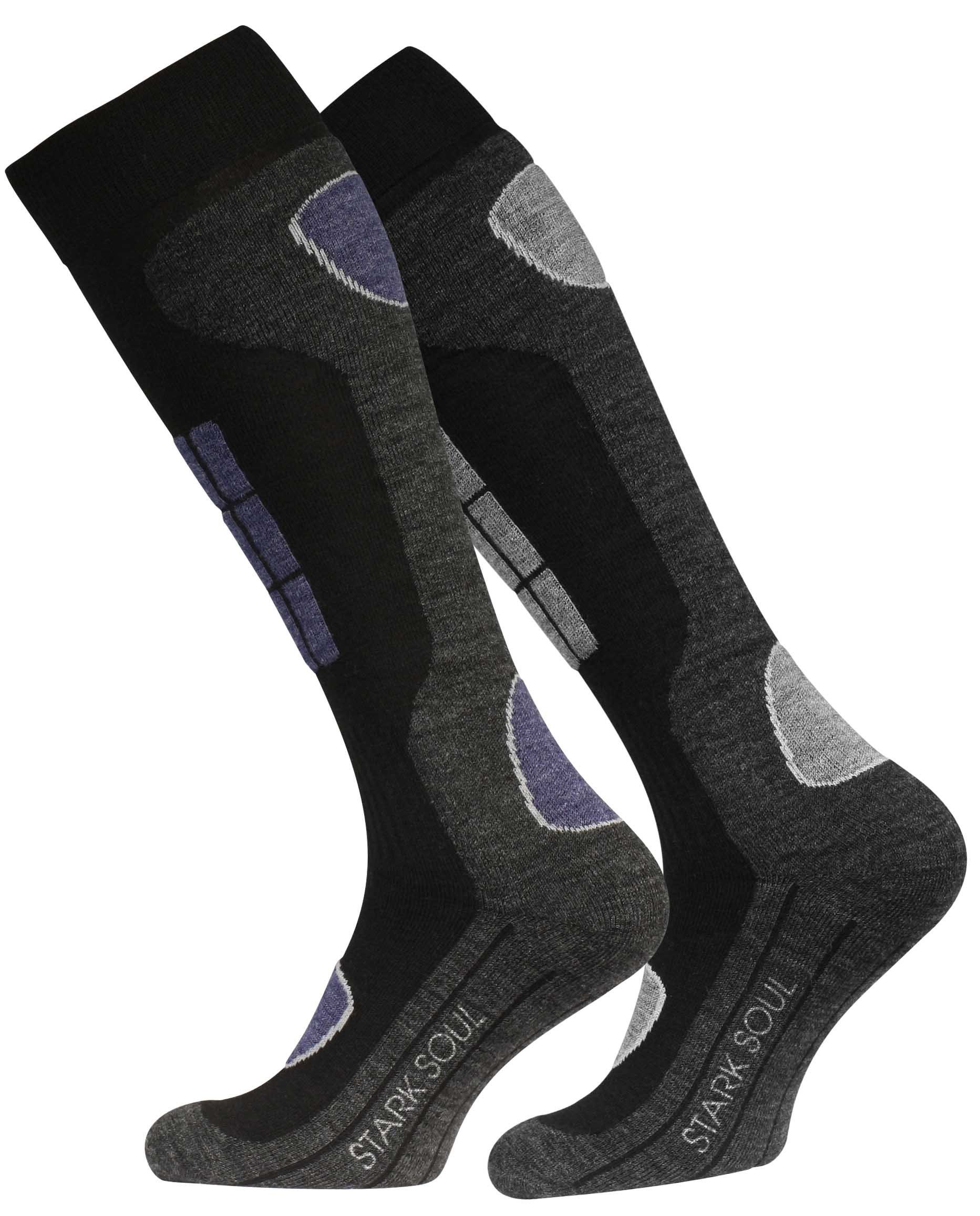 Stark Skisocken 2 Socken, Spezialpolsterung, & Belastungszonen Snowboard Soul® 2 mit verstärkten Ski Paar Paar,