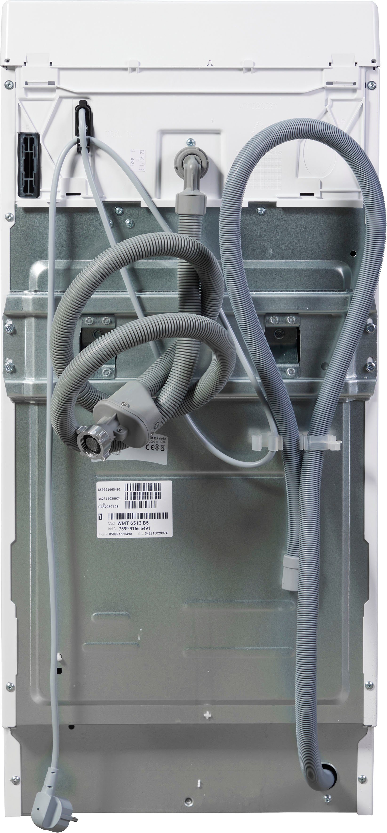 BAUKNECHT Waschmaschine Toplader WMT 6513 U/min B5, 6 kg, 1200