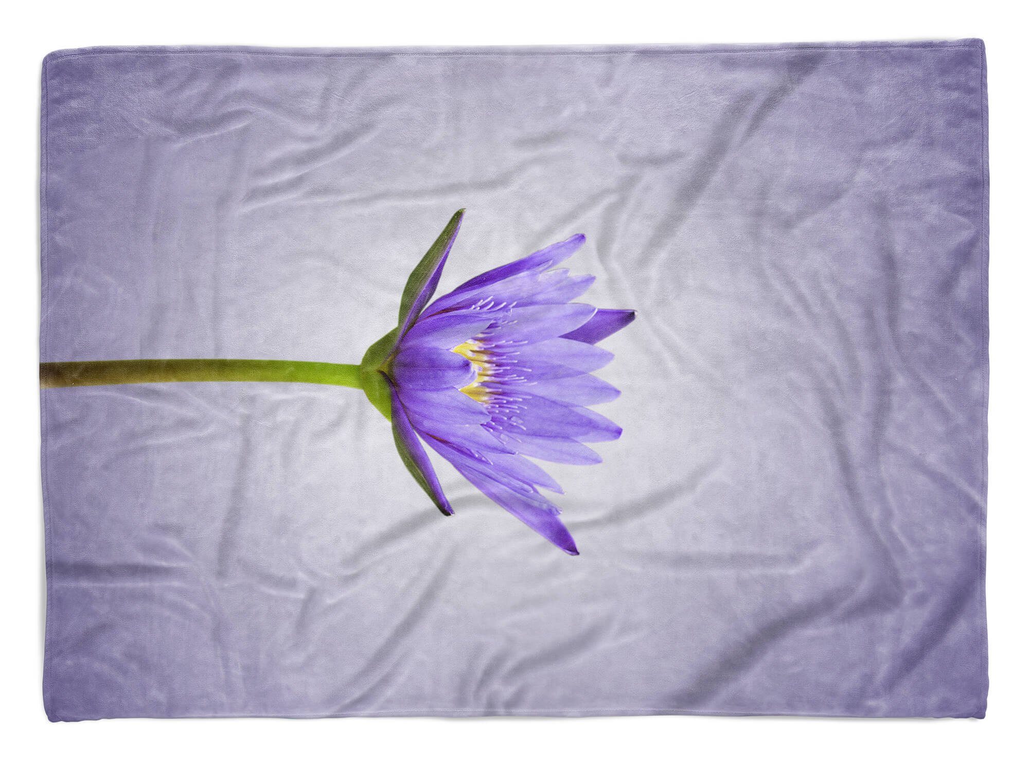 Saunatuch Fotomotiv Blüte, Strandhandtuch Art Kuscheldecke Baumwolle-Polyester-Mix (1-St), Handtuch Handtücher Handtuch Sinus mit Blume Blaue