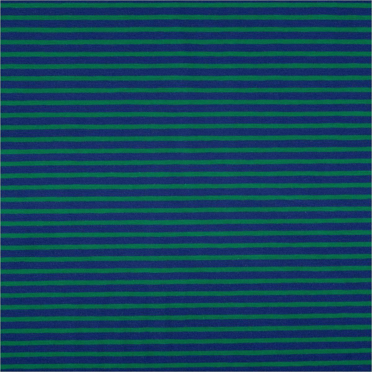 SCHÖNER LEBEN. Stoff Jersey Stoff Baumwolljersey Rayure Streifen blau grün 1,45m Breite, allergikergeeignet