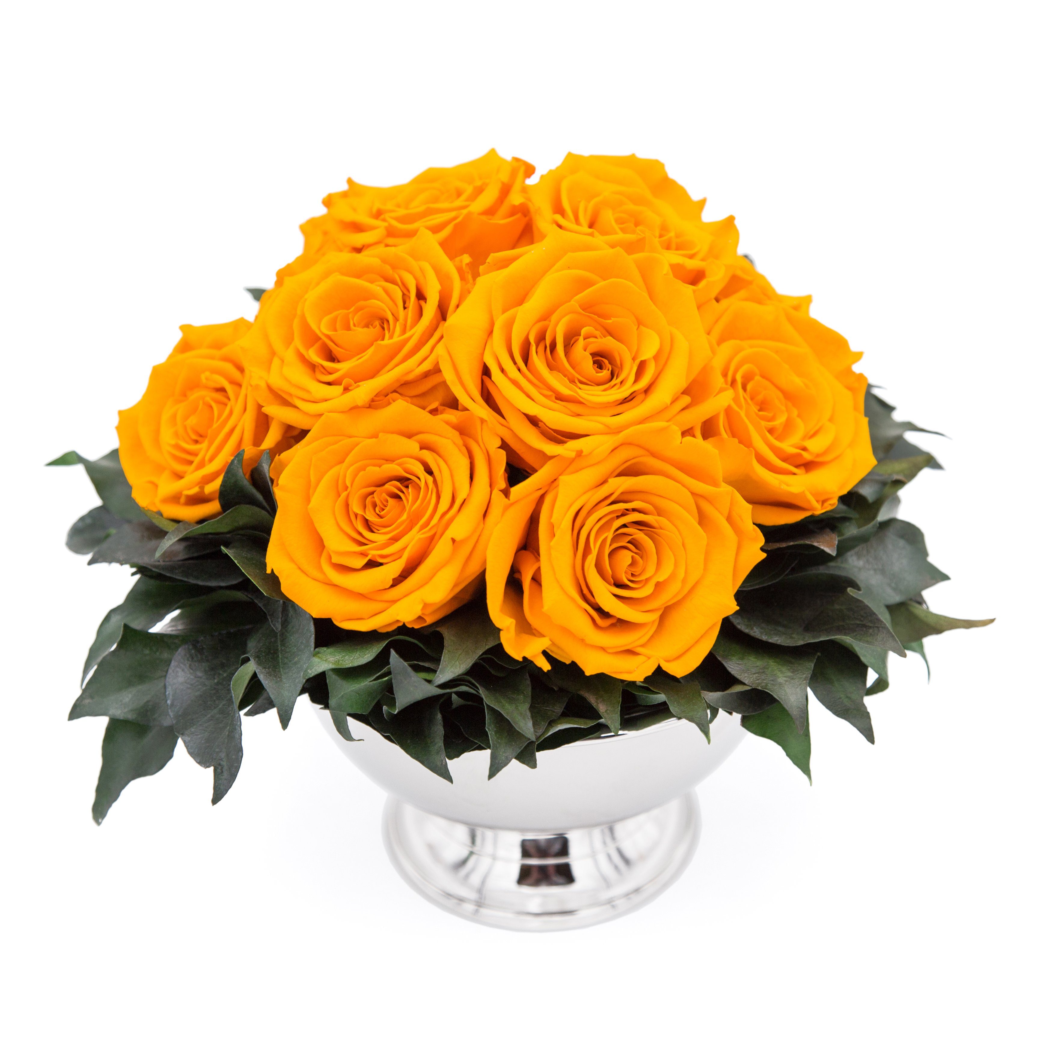 Jahre Kunstblume 11 Höhe für Blumen Gelb cm, Blumenschale Frauen in Geschenk Rosen Blumenstrauß SCHULZ ROSEMARIE I 18 Rosenbox Echte 3 Rose, Infinity haltbar Heidelberg,