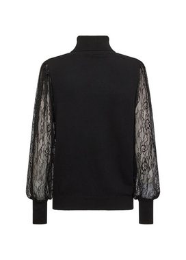 soyaconcept Strickpullover - Rollkragenpullover - Ballonärmel Mesh - festlich elegant